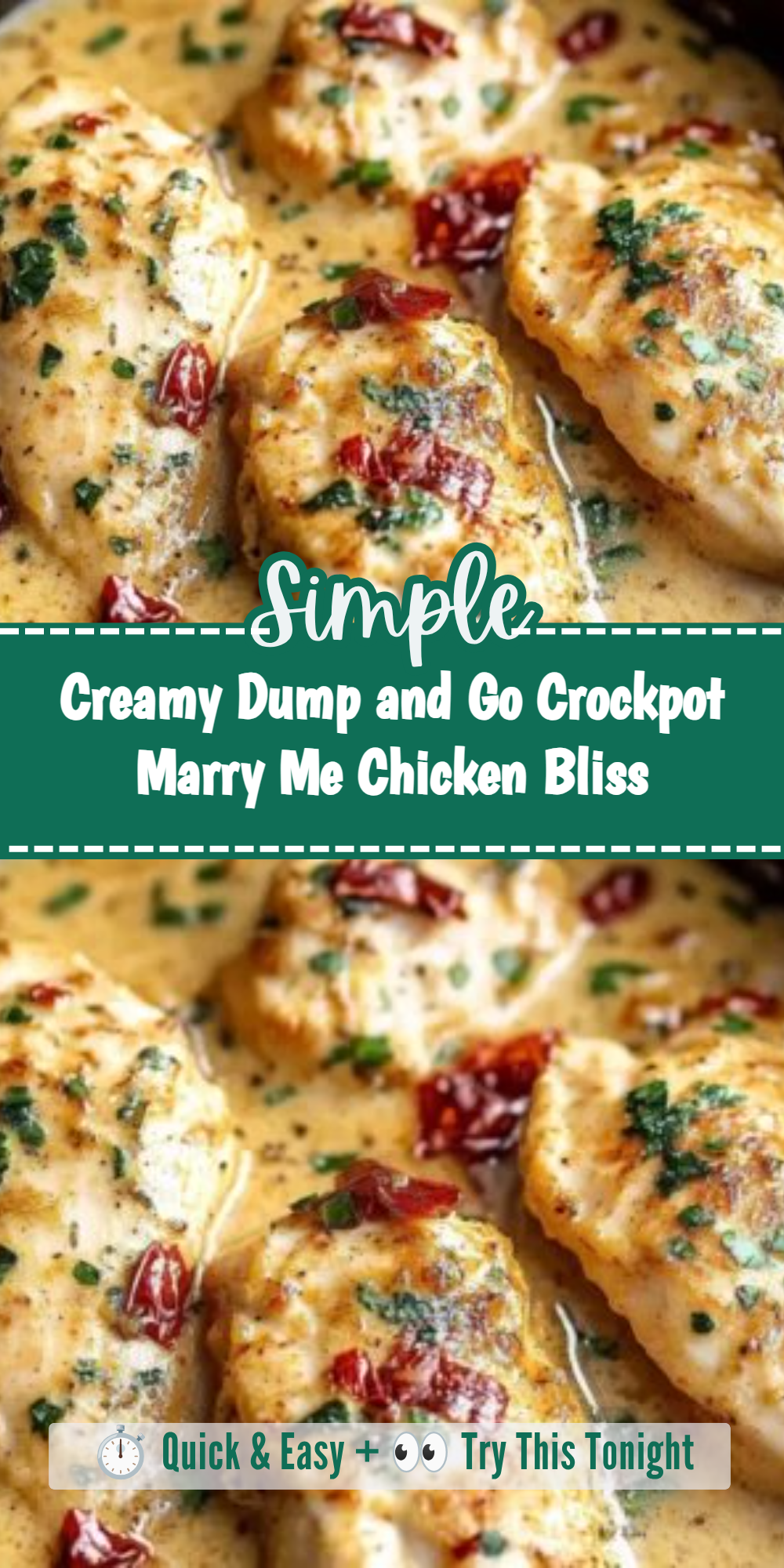 Creamy Dump and Go Crockpot Marry Me Chicken Bliss