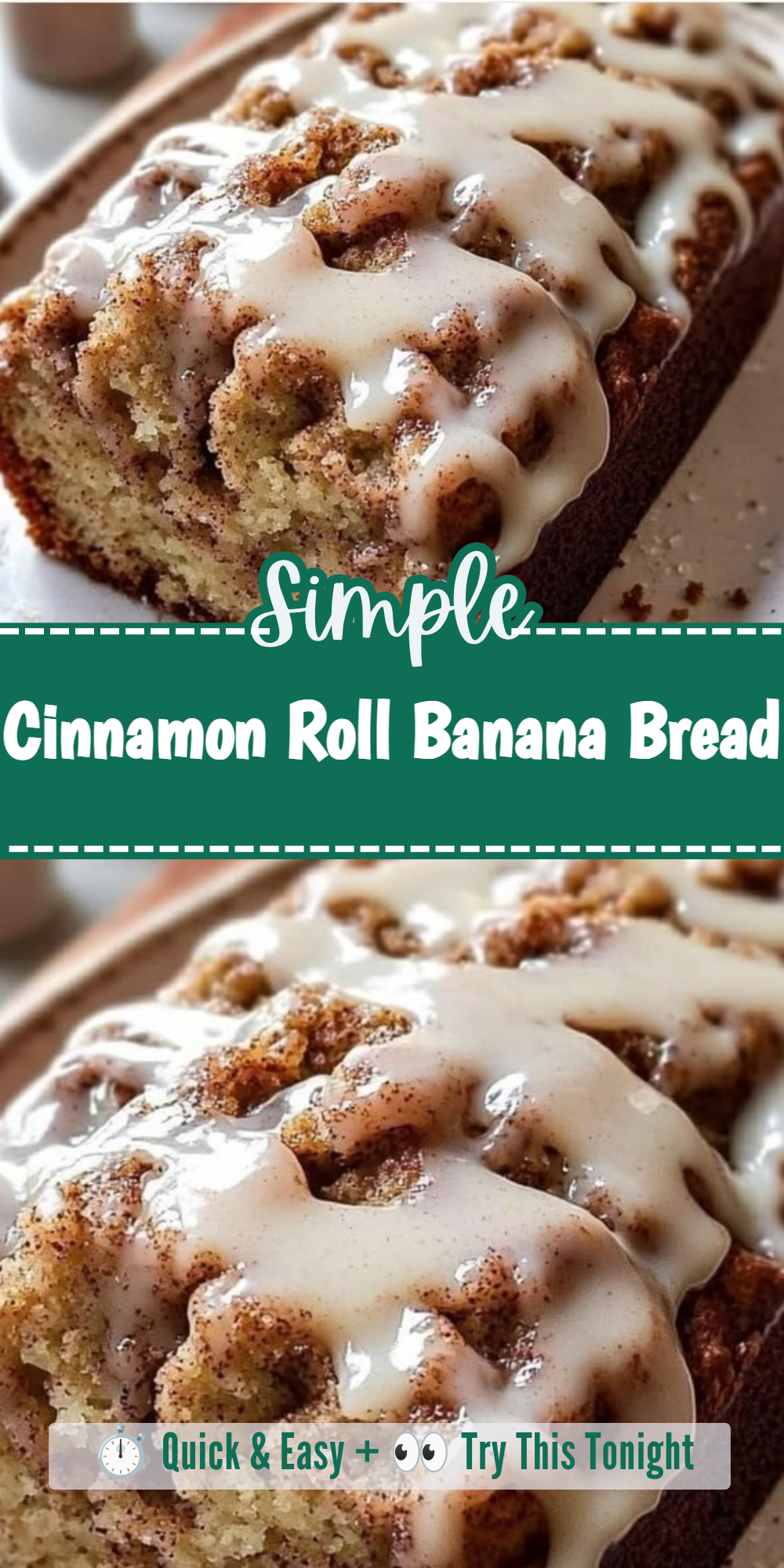 Cinnamon Roll Banana Bread