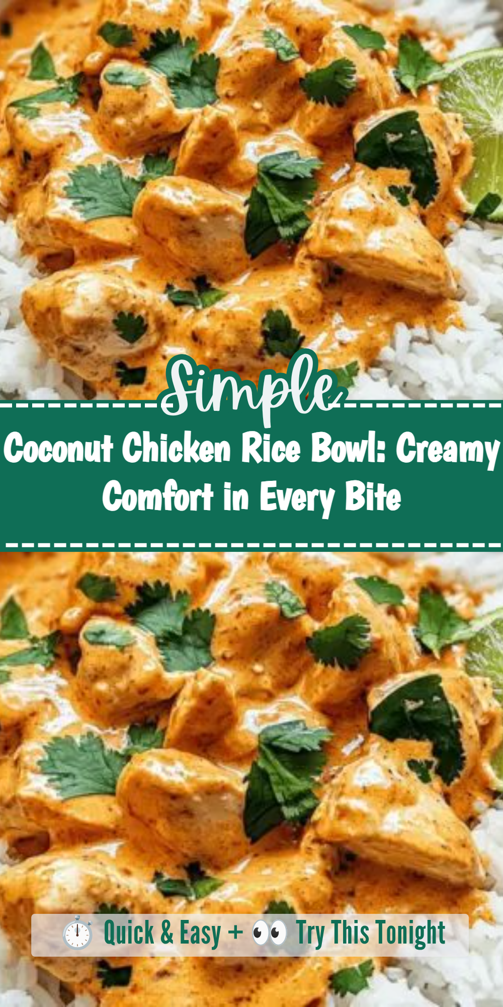 Coconut Chicken Rice Bowl: Creamy Comfort in Every Bite