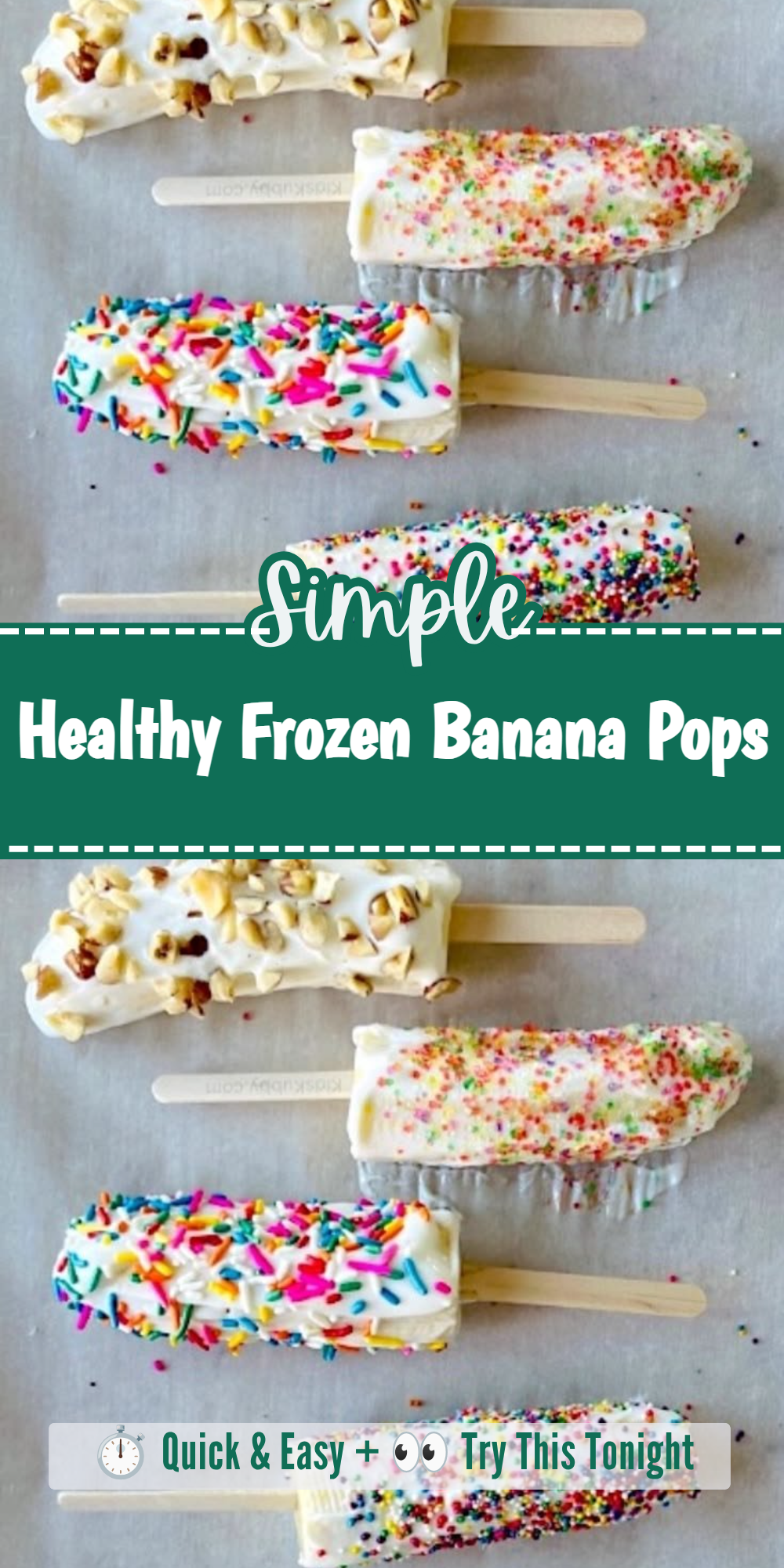 Healthy Frozen Banana Pops
