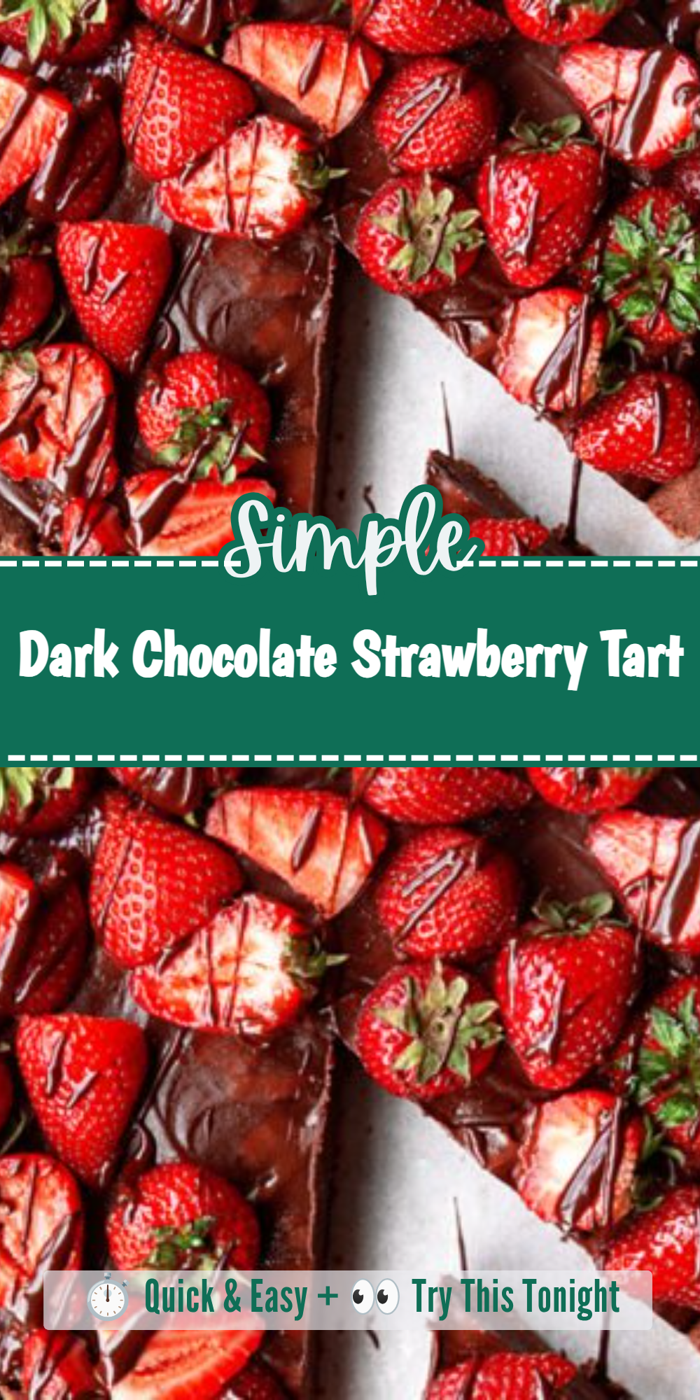 Dark Chocolate Strawberry Tart