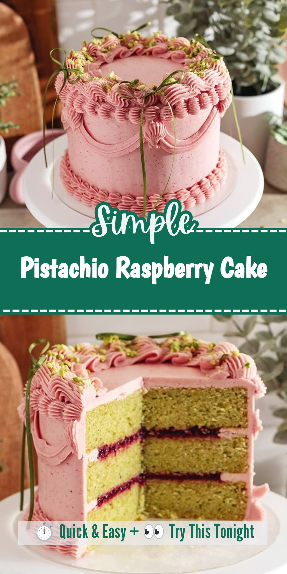 Pistachio Raspberry Cake