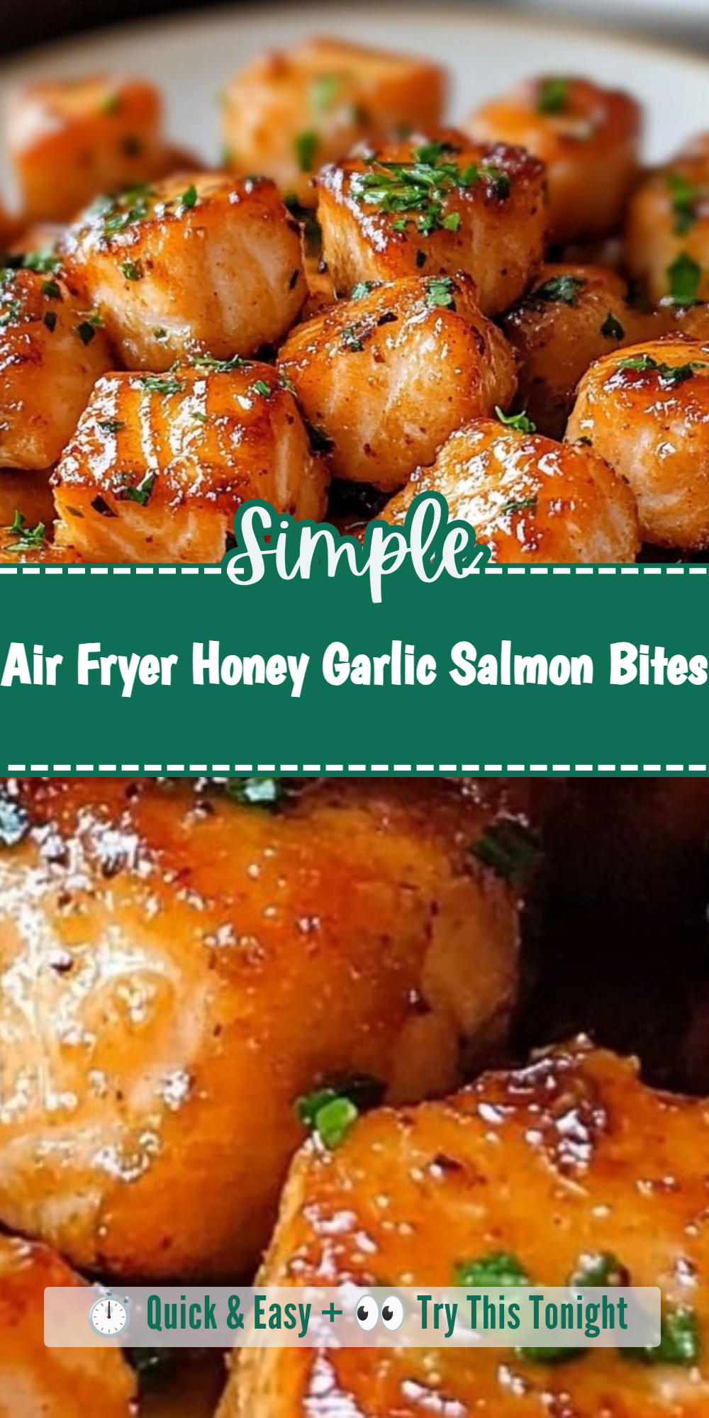 Air Fryer Honey Garlic Salmon Bites