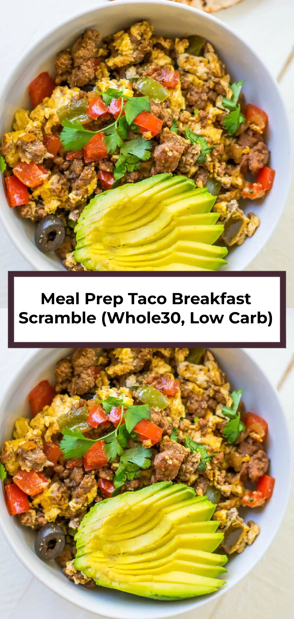 Meal Prep Taco Breakfast Scramble (Whole30, Low Carb)