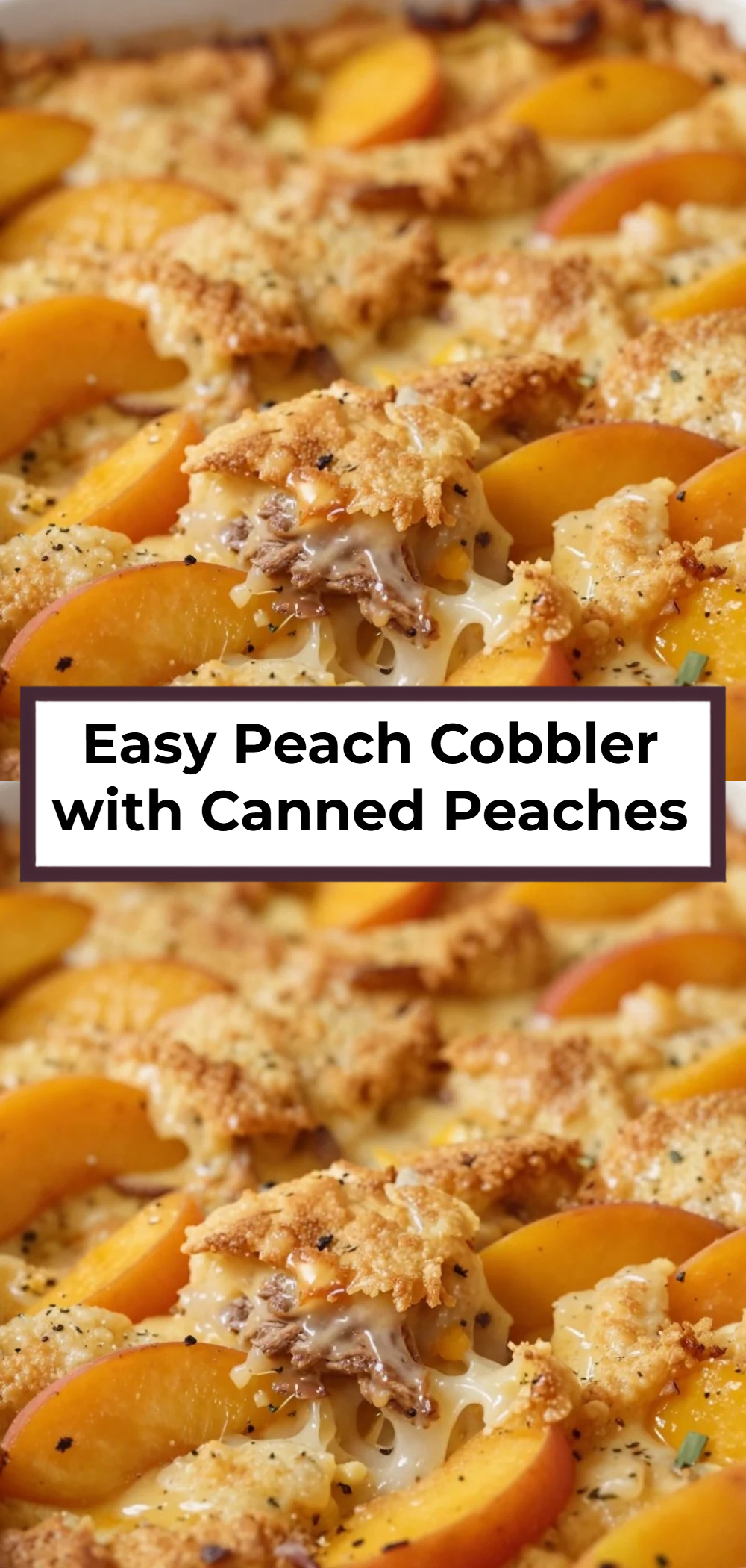 Easy Peach Cobbler with Canned Peaches