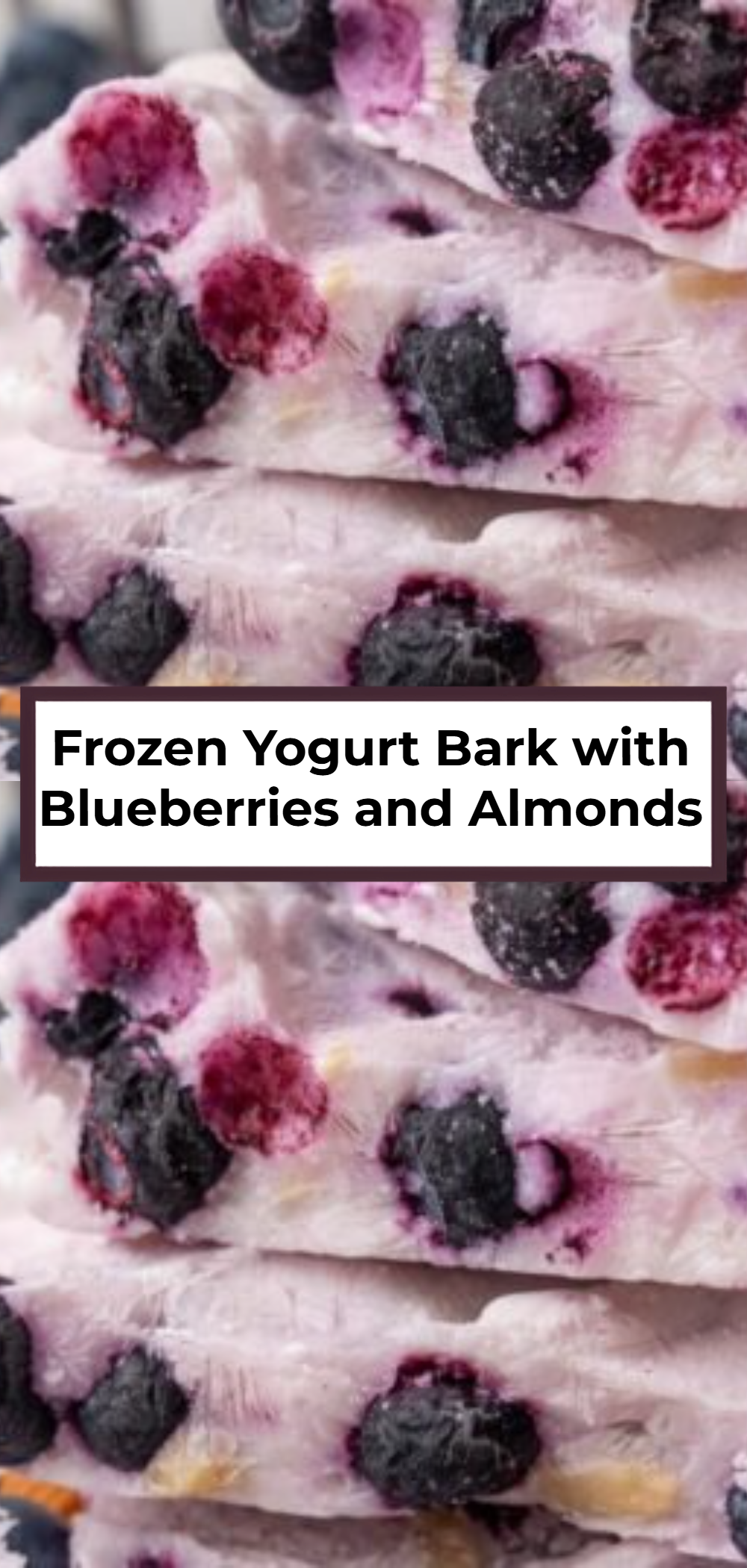 Frozen Yogurt Bark with Blueberries and Almonds