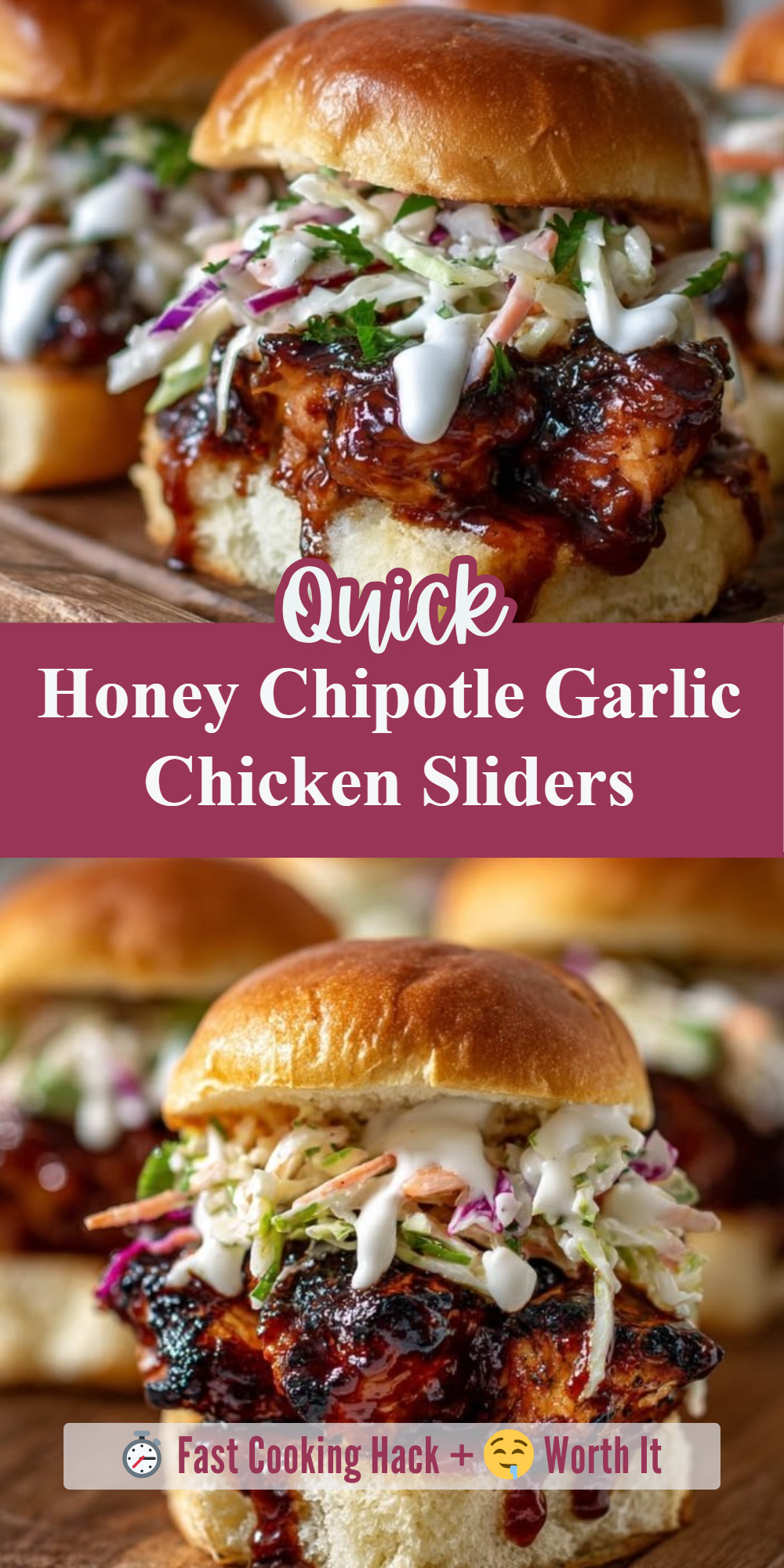 Honey Chipotle Garlic Chicken Sliders