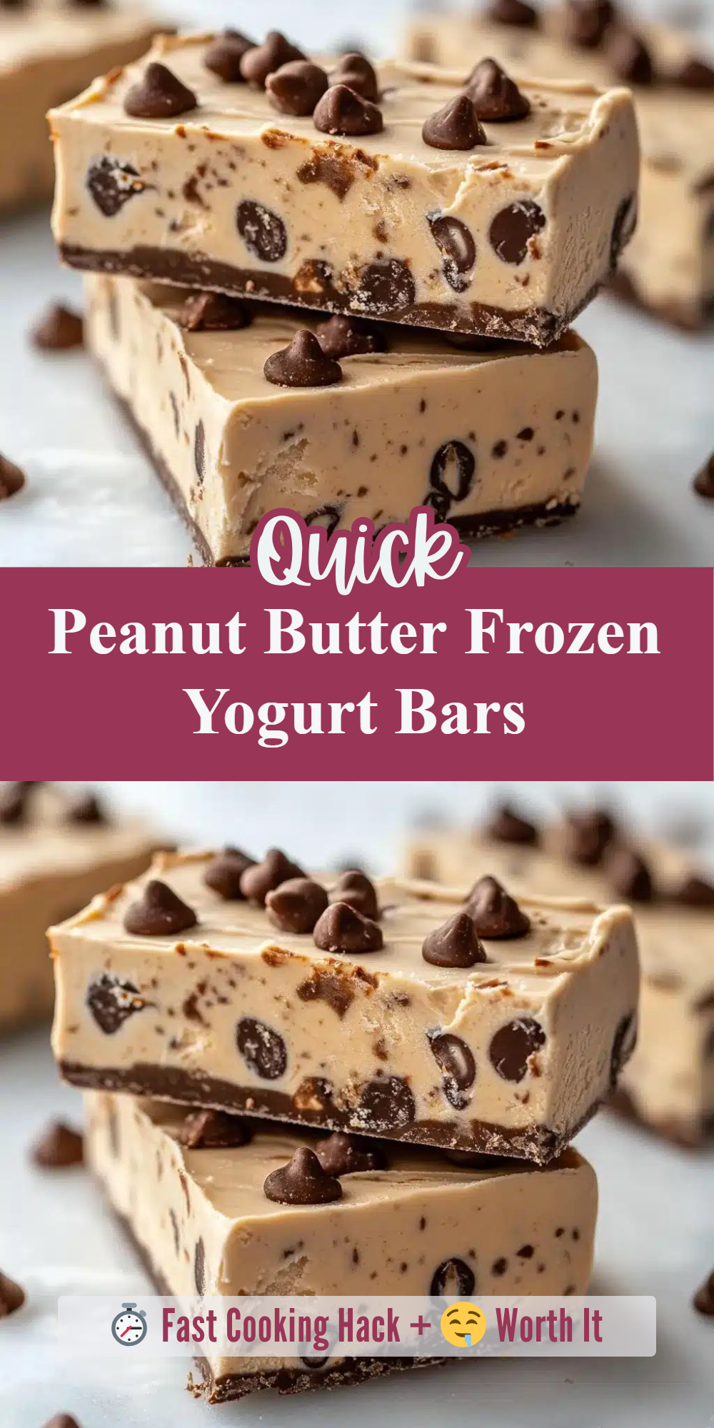 Peanut Butter Frozen Yogurt Bars