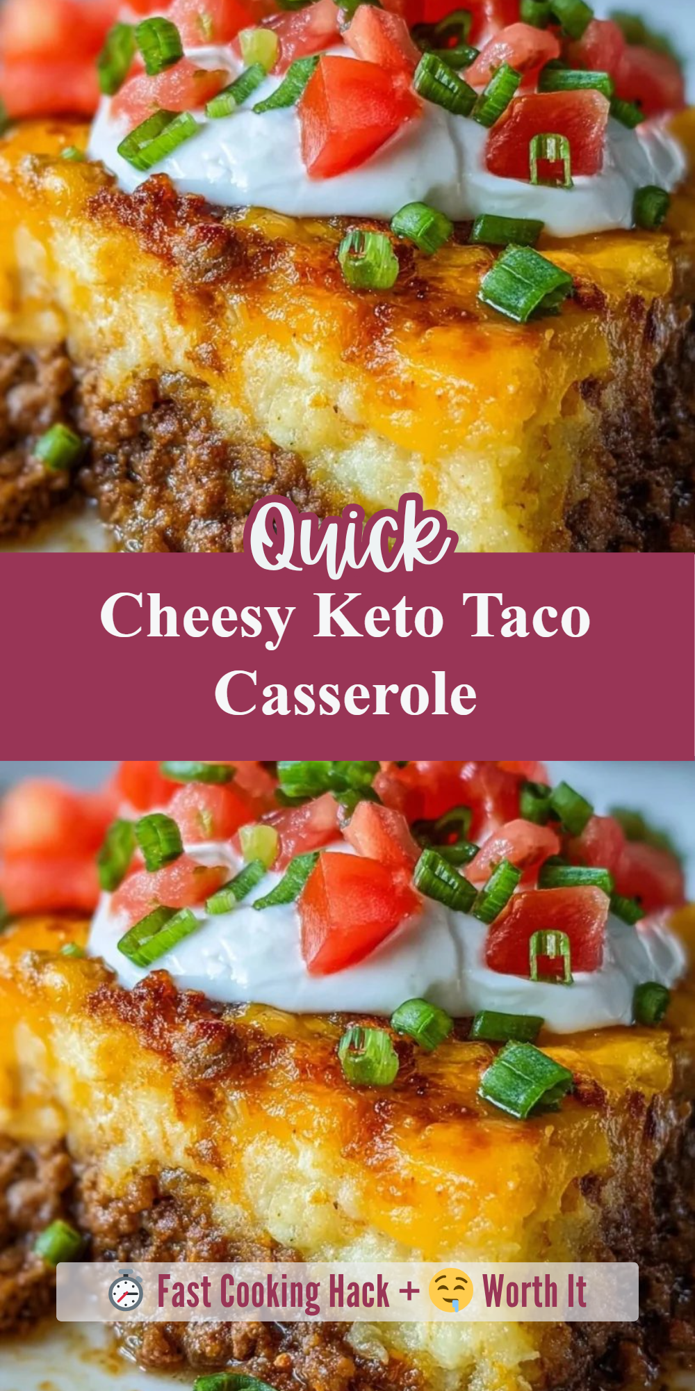 Cheesy Keto Taco Casserole