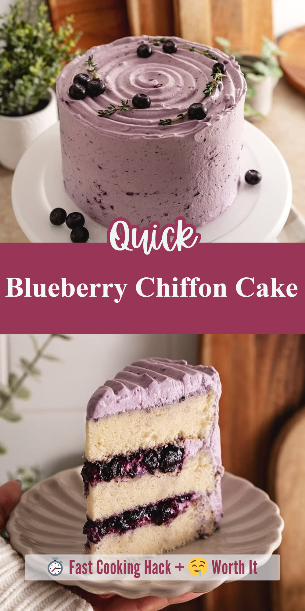 Blueberry Chiffon Cake