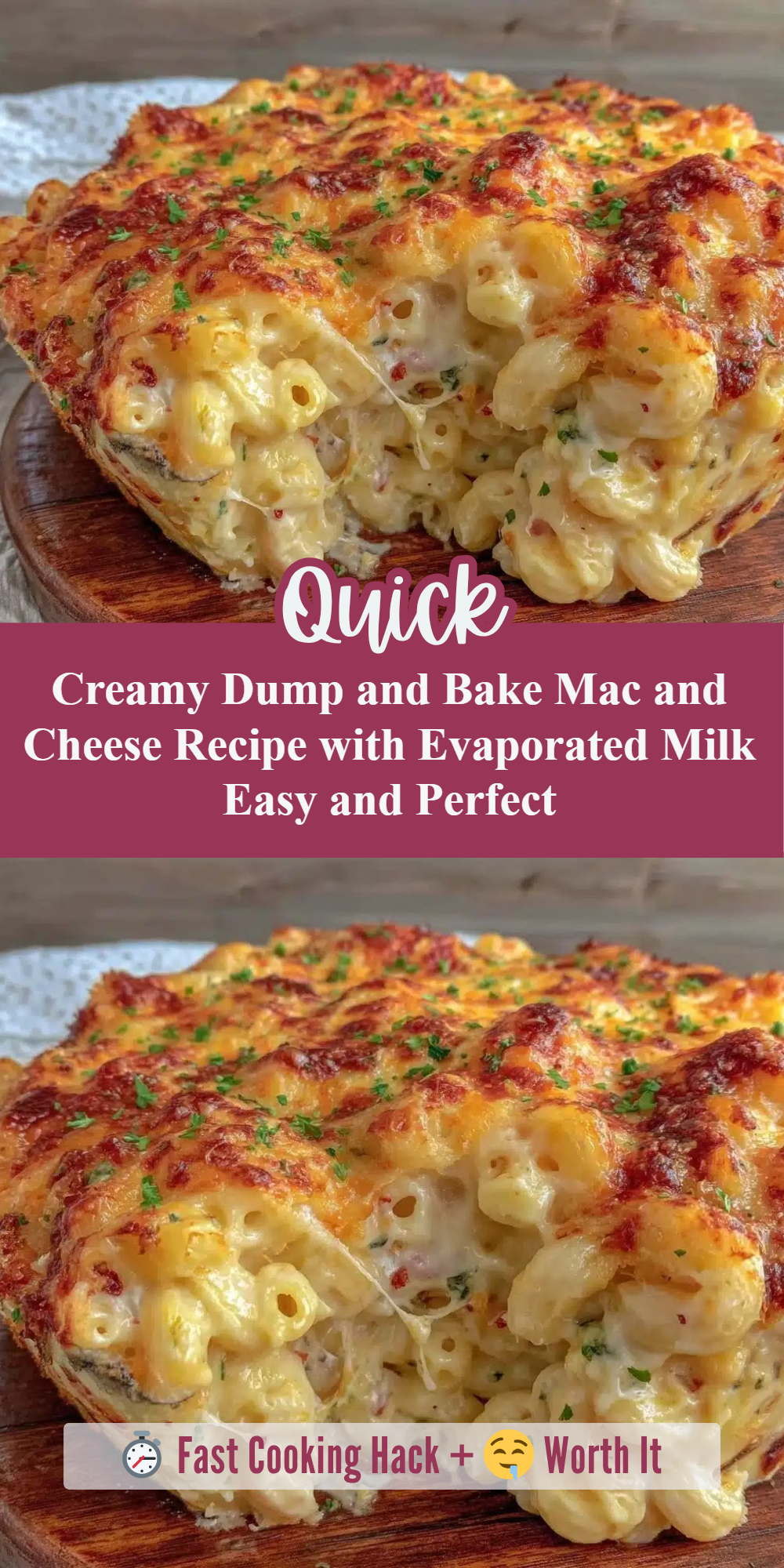 Creamy Dump and Bake Mac and Cheese Recipe with Evaporated Milk Easy and Perfect