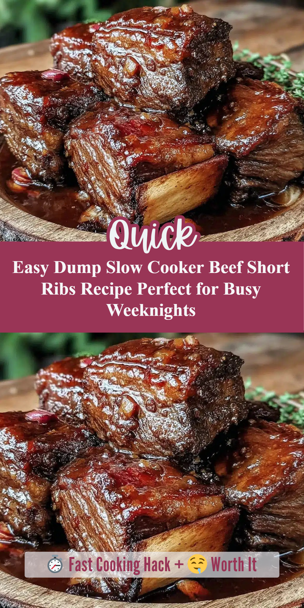 Easy Dump Slow Cooker Beef Short Ribs Recipe Perfect for Busy Weeknights