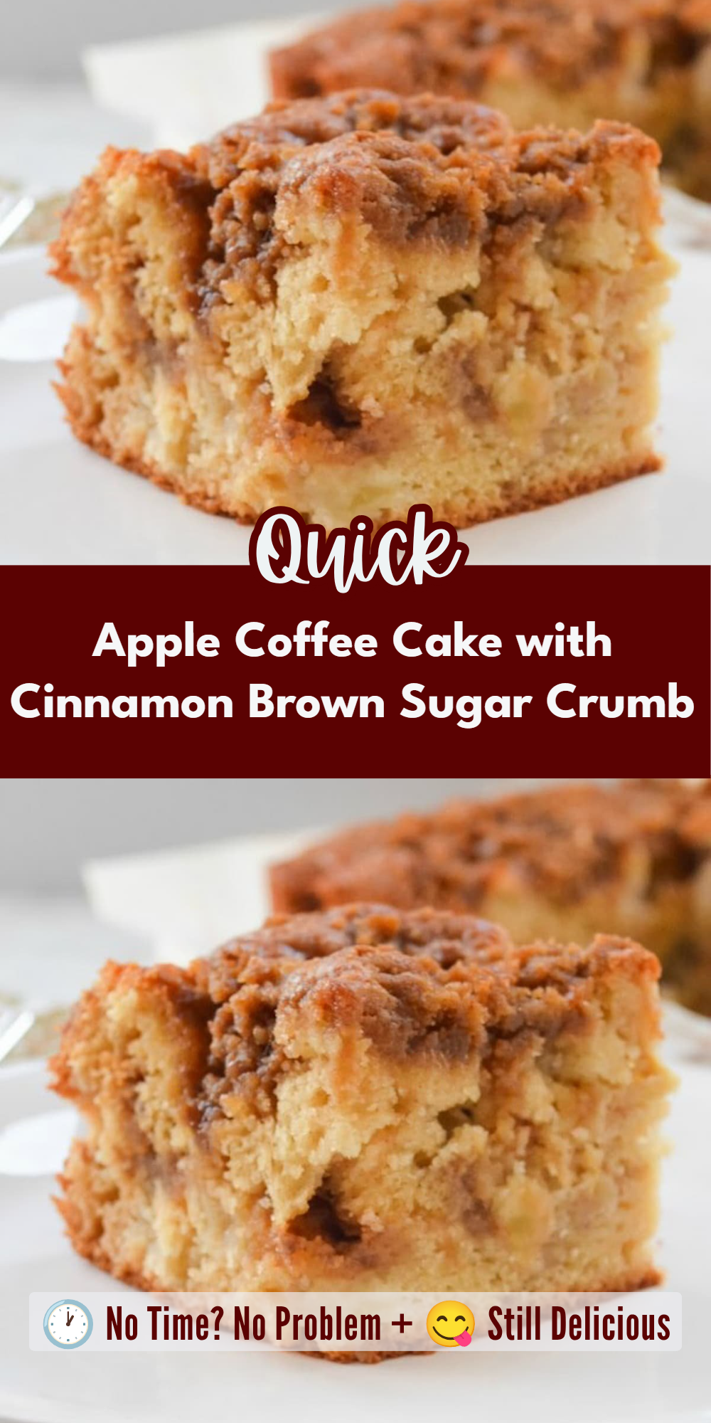 Apple Coffee Cake with Cinnamon Brown Sugar Crumb
