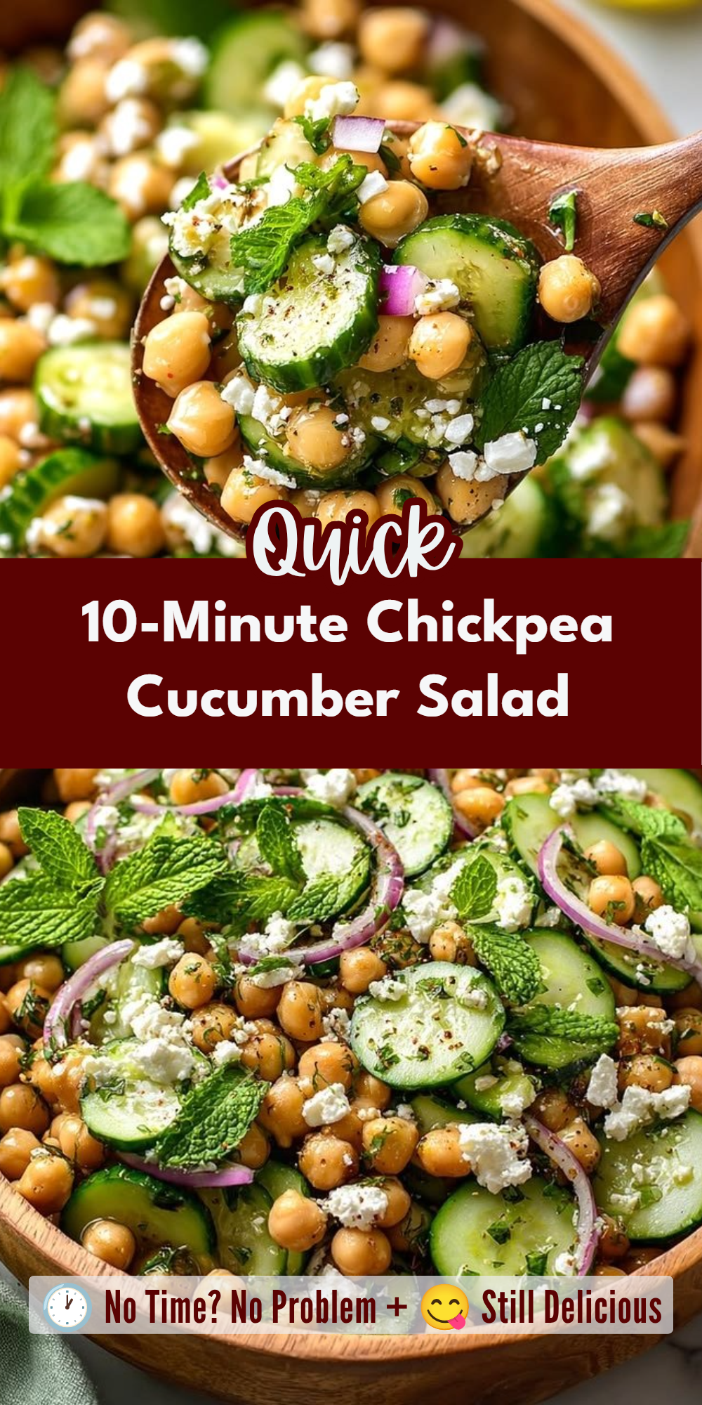 10-Minute Chickpea Cucumber Salad