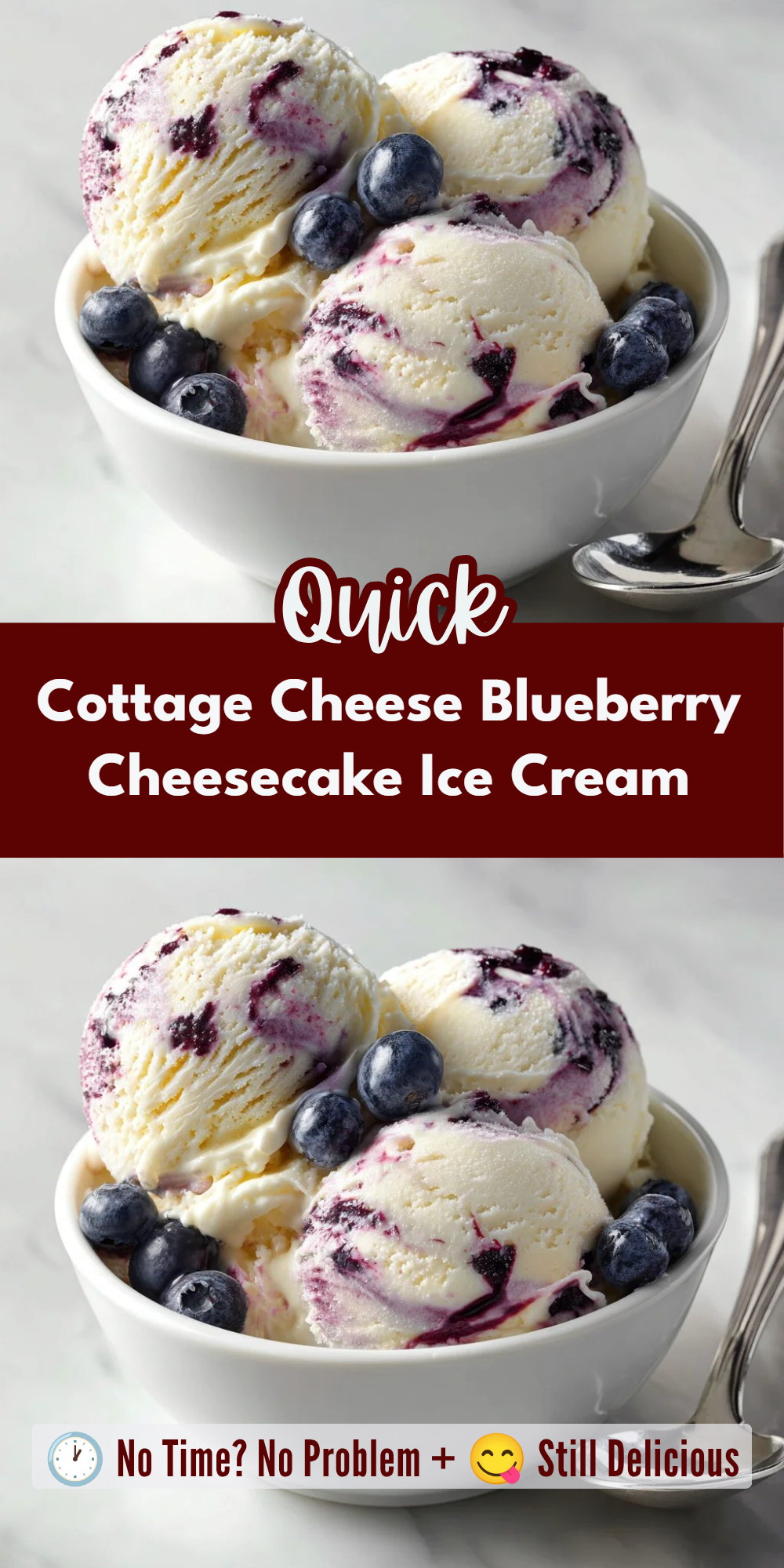 Cottage Cheese Blueberry Cheesecake Ice Cream