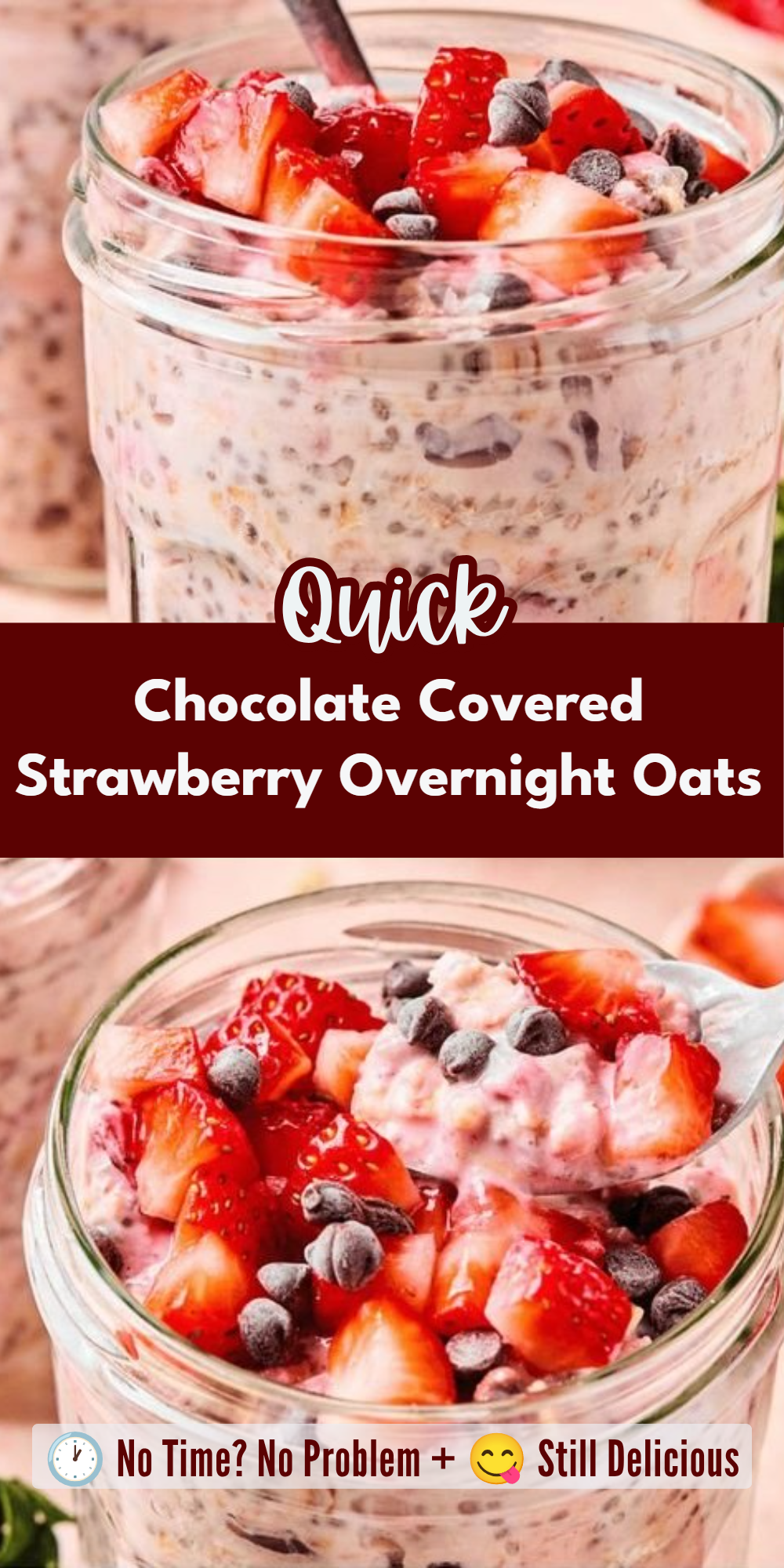 Chocolate Covered Strawberry Overnight Oats