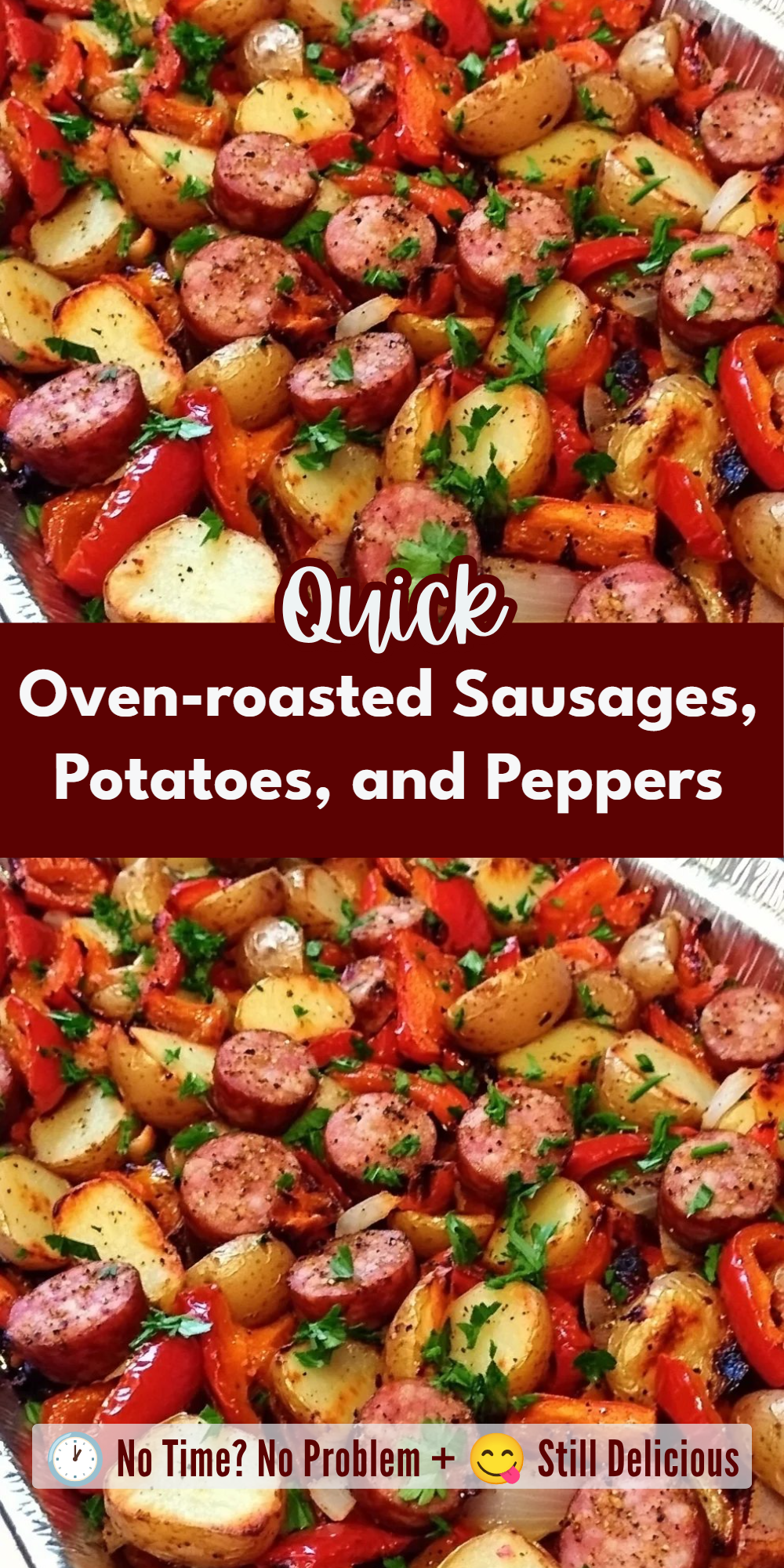 Oven-roasted Sausages, Potatoes, and Peppers