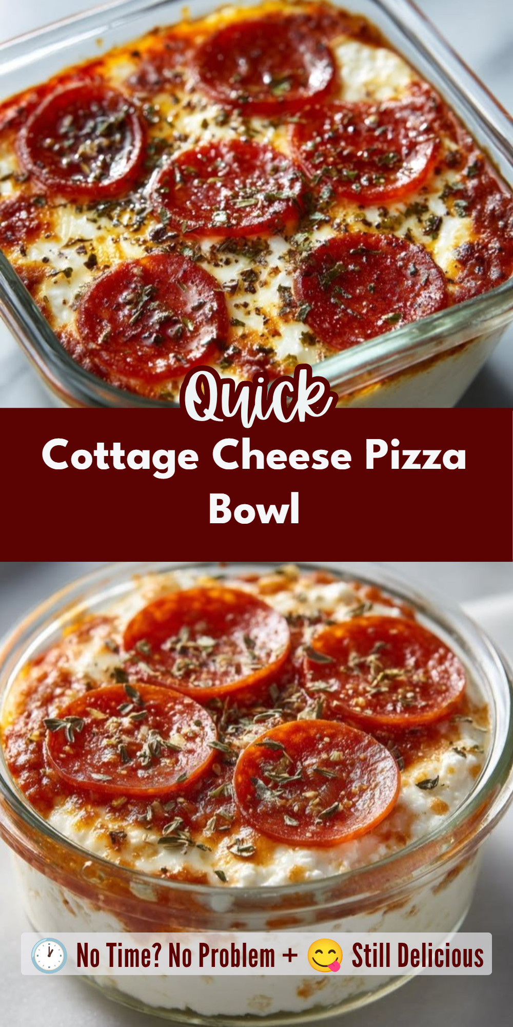 Cottage Cheese Pizza Bowl