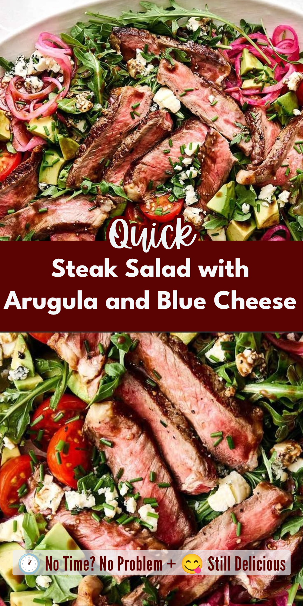 Steak Salad with Arugula and Blue Cheese