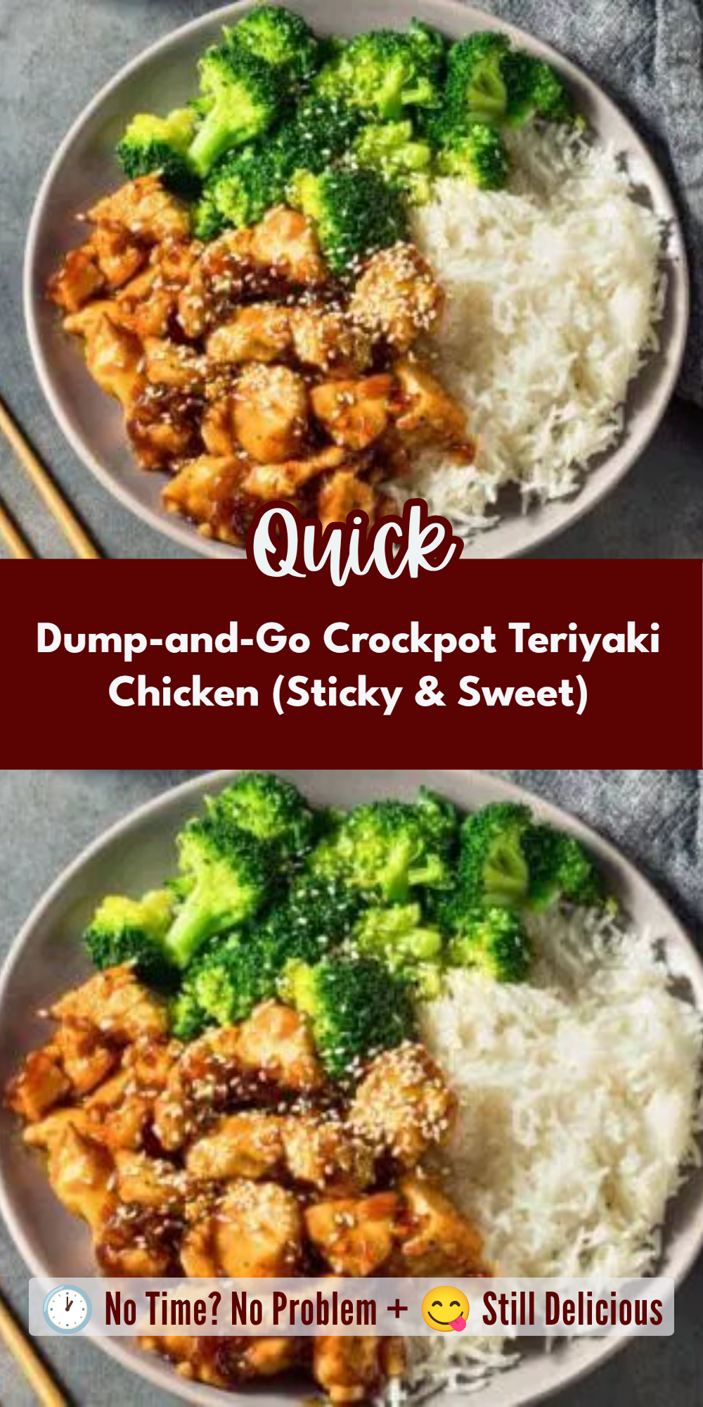 Dump-and-Go Crockpot Teriyaki Chicken (Sticky & Sweet)