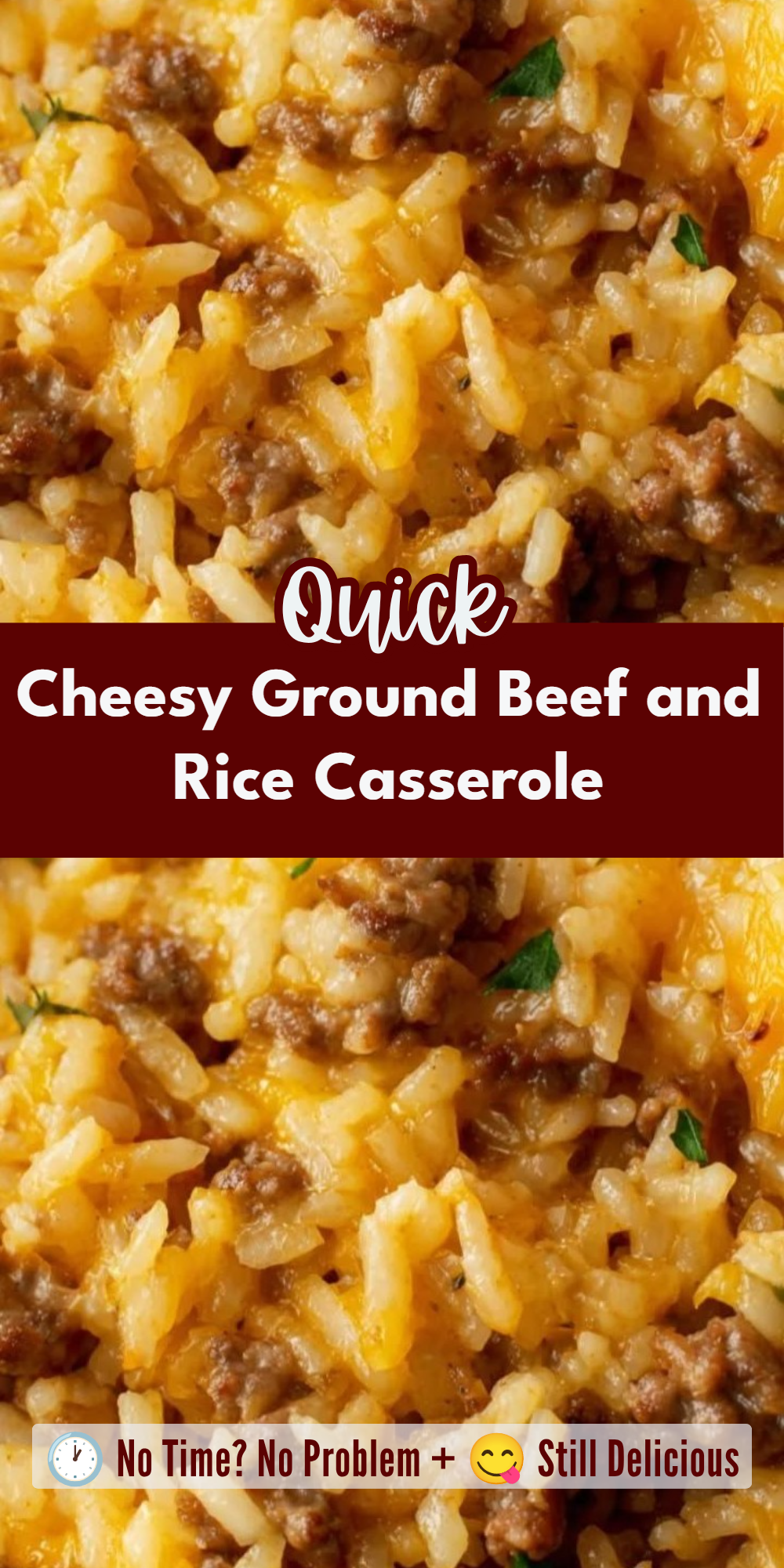 Cheesy Ground Beef and Rice Casserole