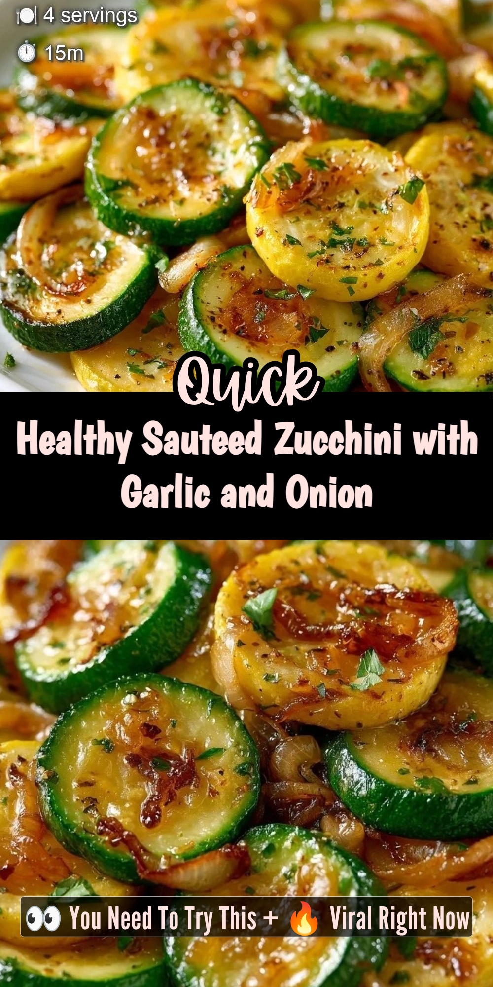 Healthy Sauteed Zucchini with Garlic and Onion
