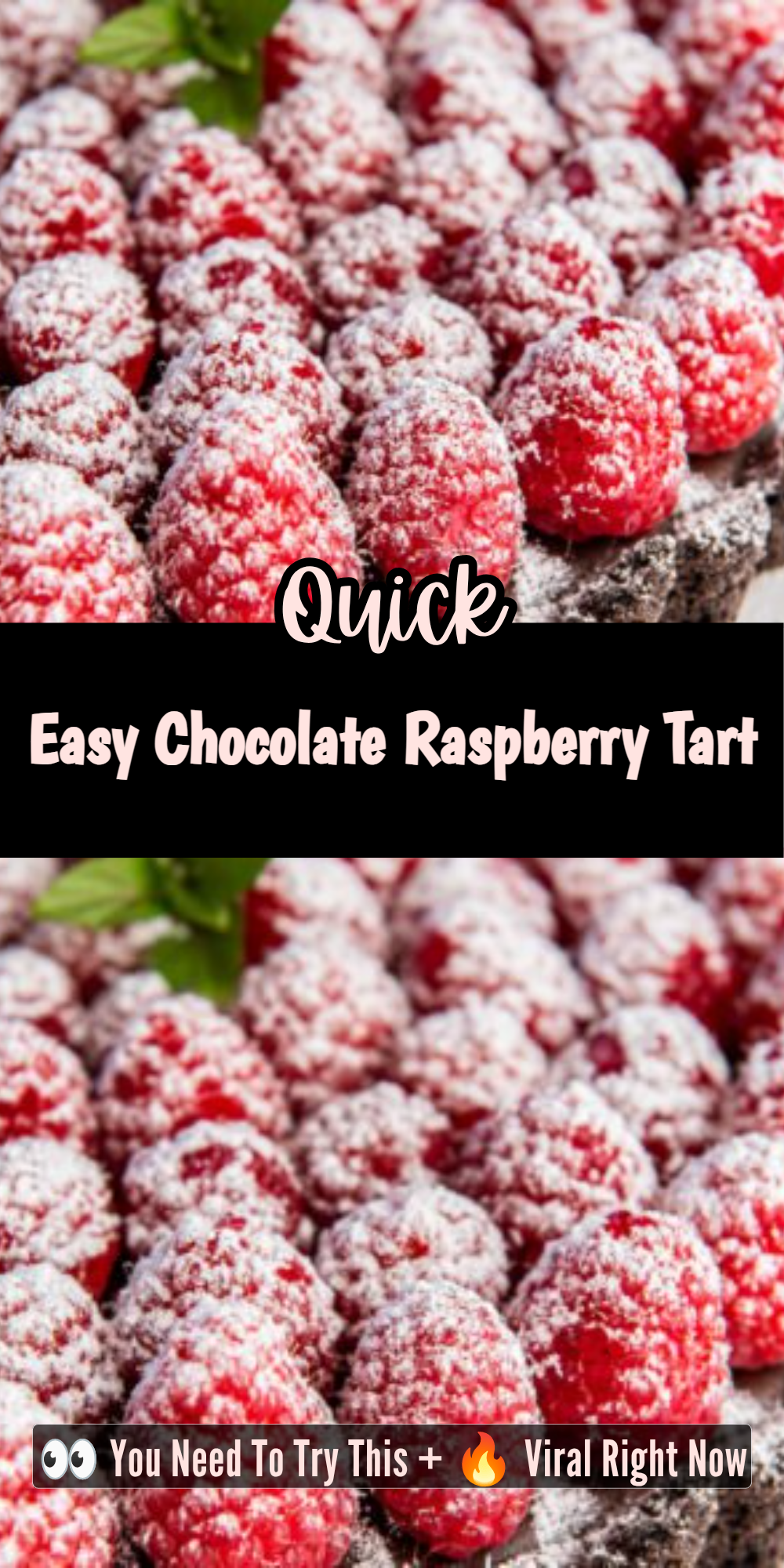 Easy Chocolate Raspberry Tart