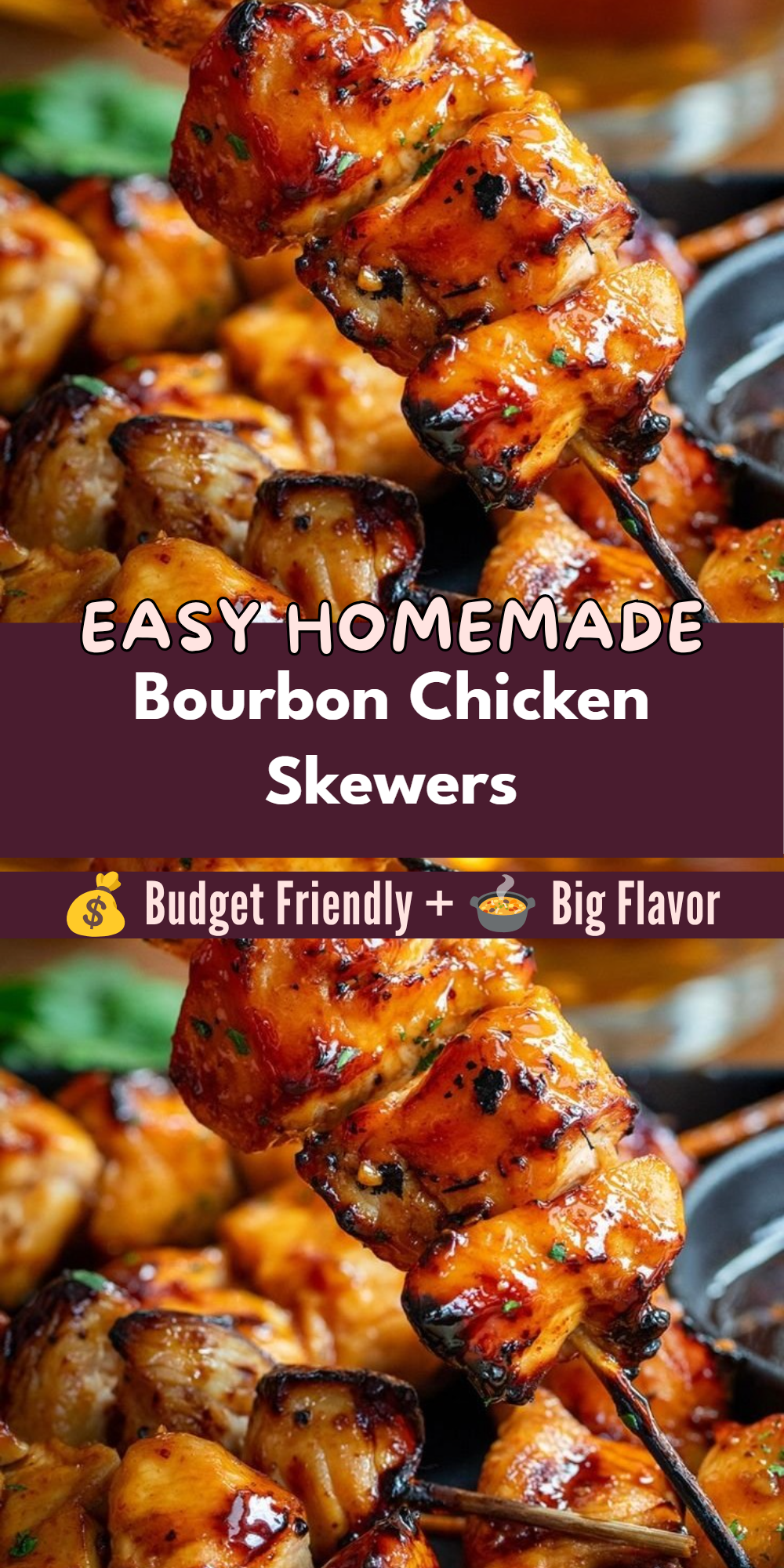 Bourbon Chicken Skewers