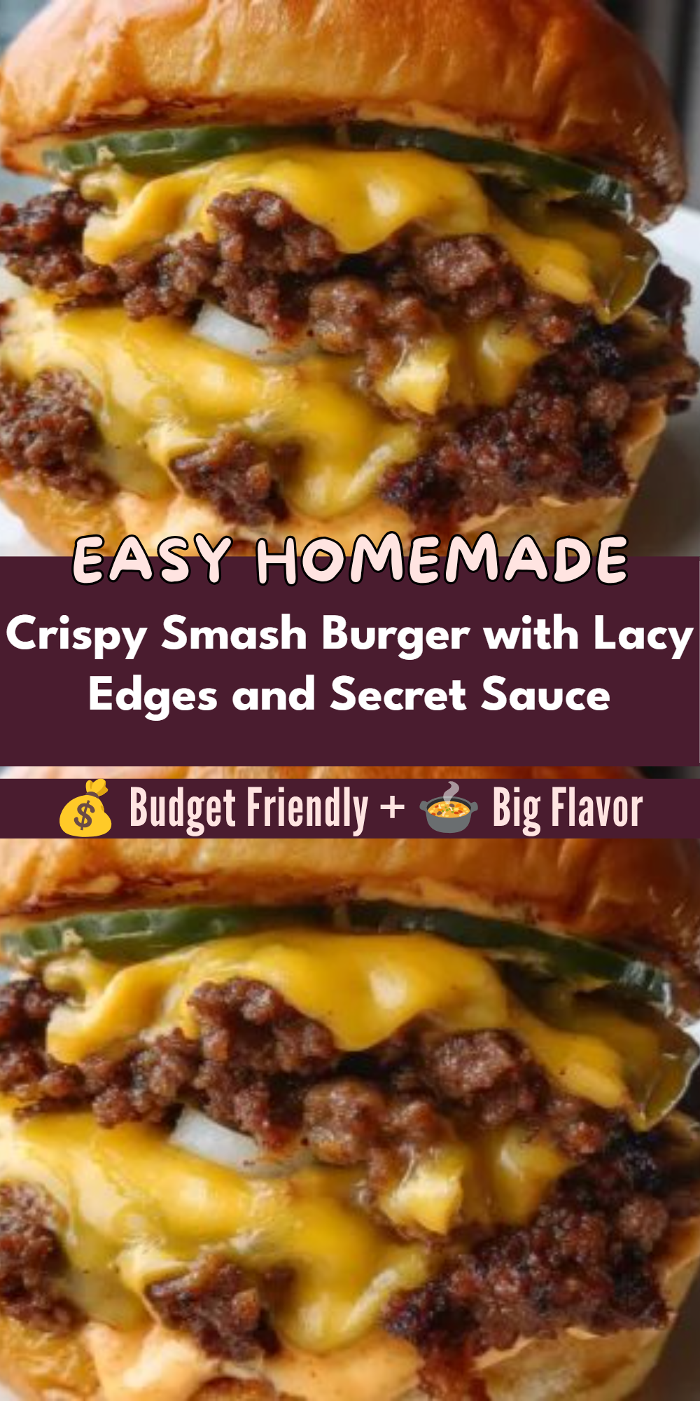 Crispy Smash Burger with Lacy Edges and Secret Sauce