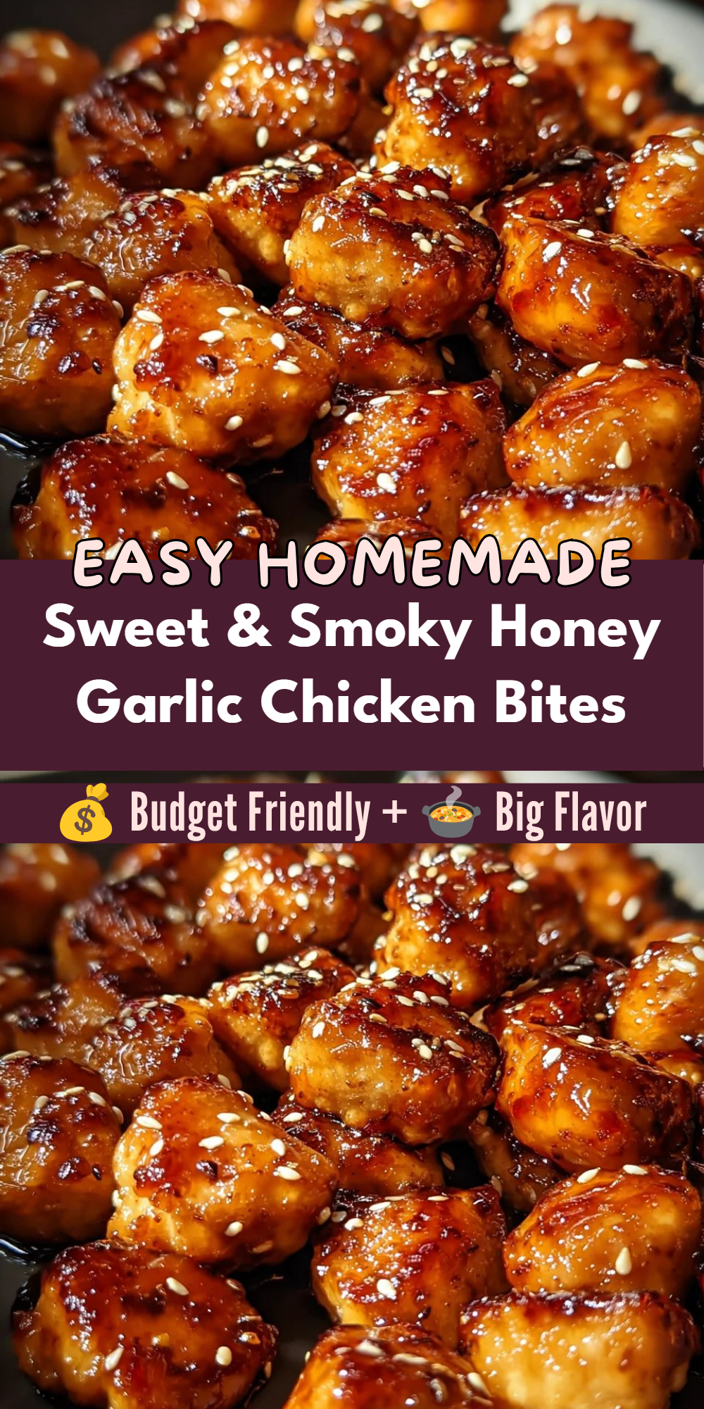 Sweet & Smoky Honey Garlic Chicken Bites