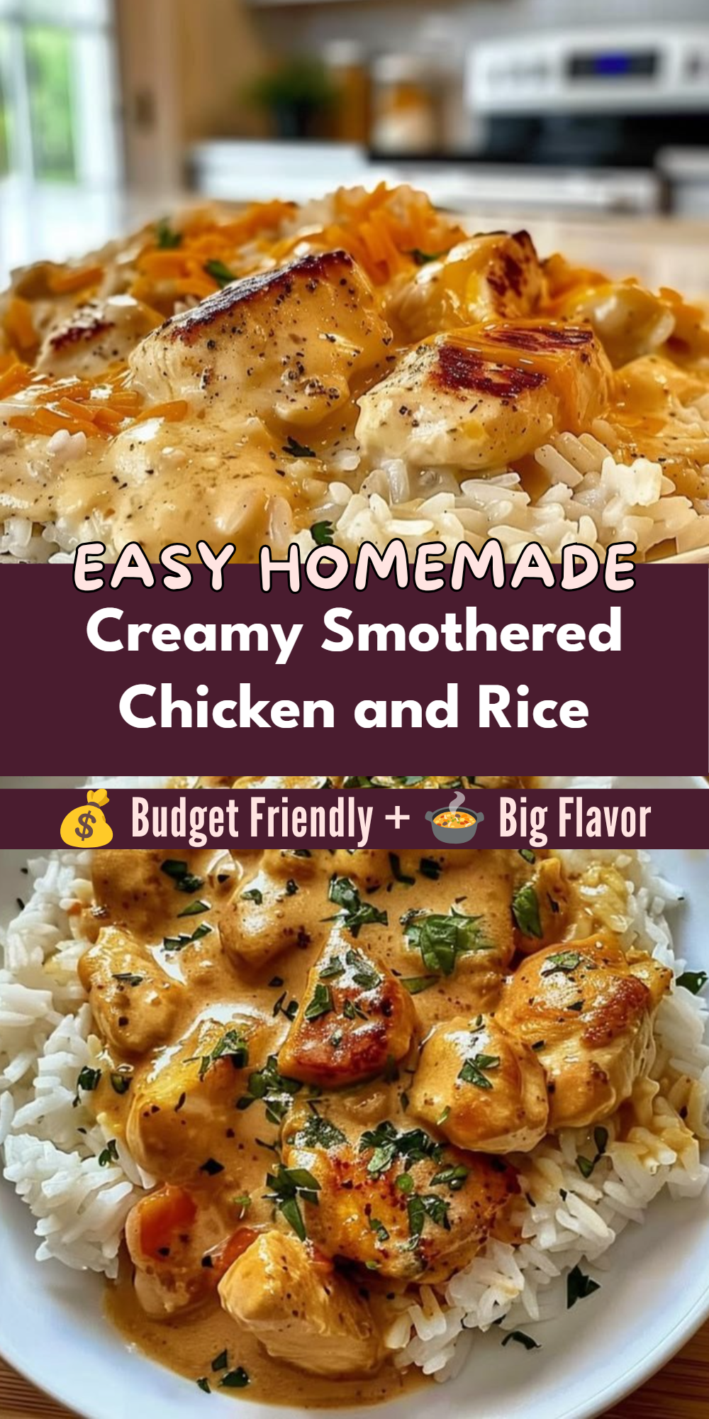Creamy Smothered Chicken and Rice