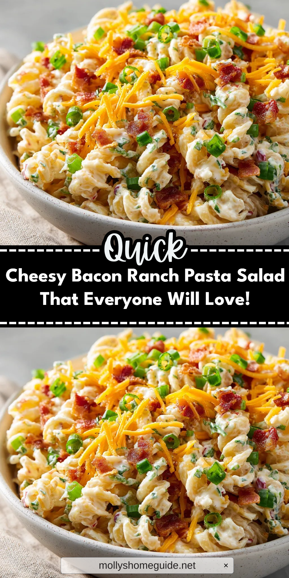 Cheesy Bacon Ranch Pasta Salad That Everyone Will Love!