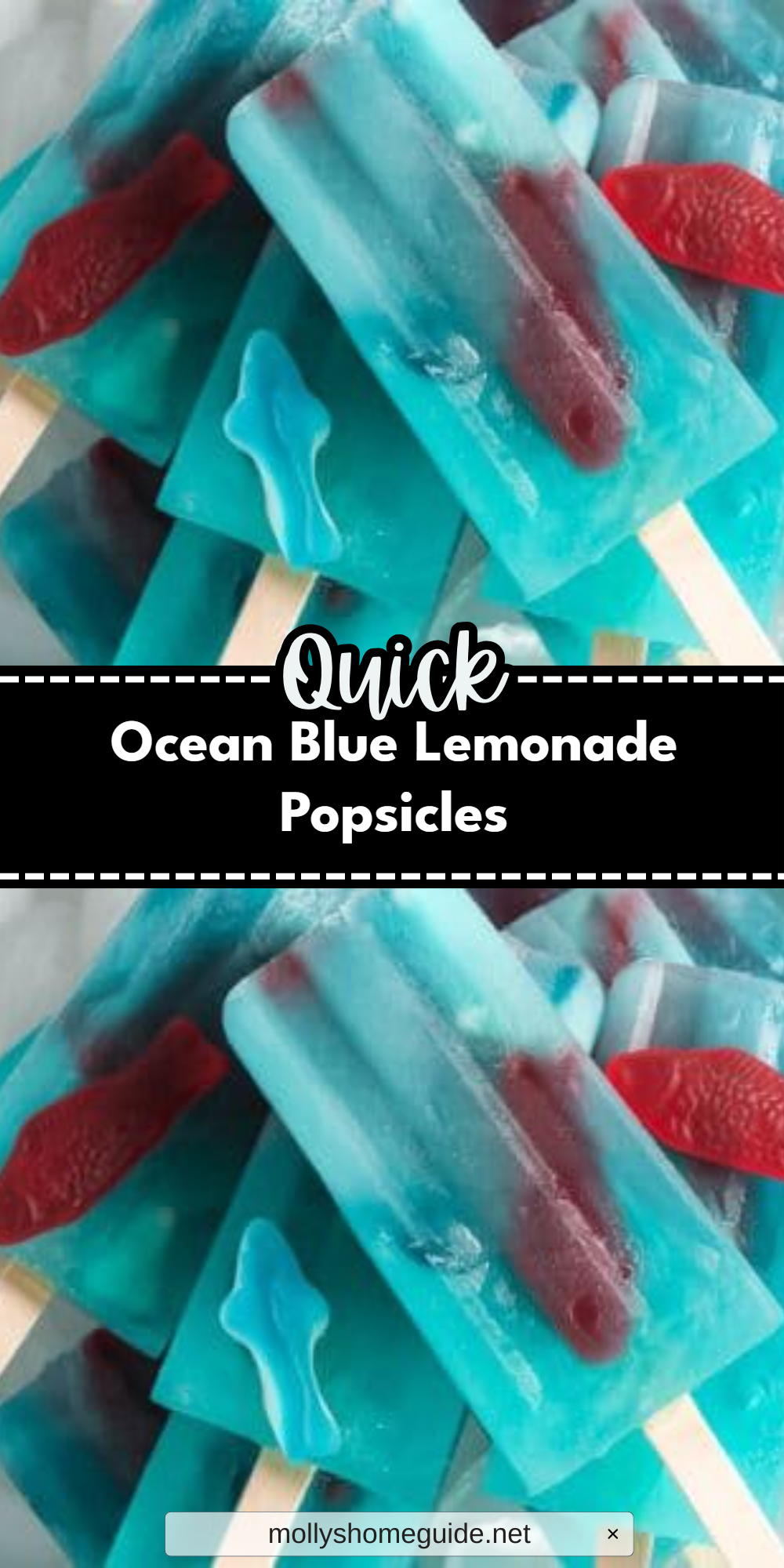 Ocean Blue Lemonade Popsicles