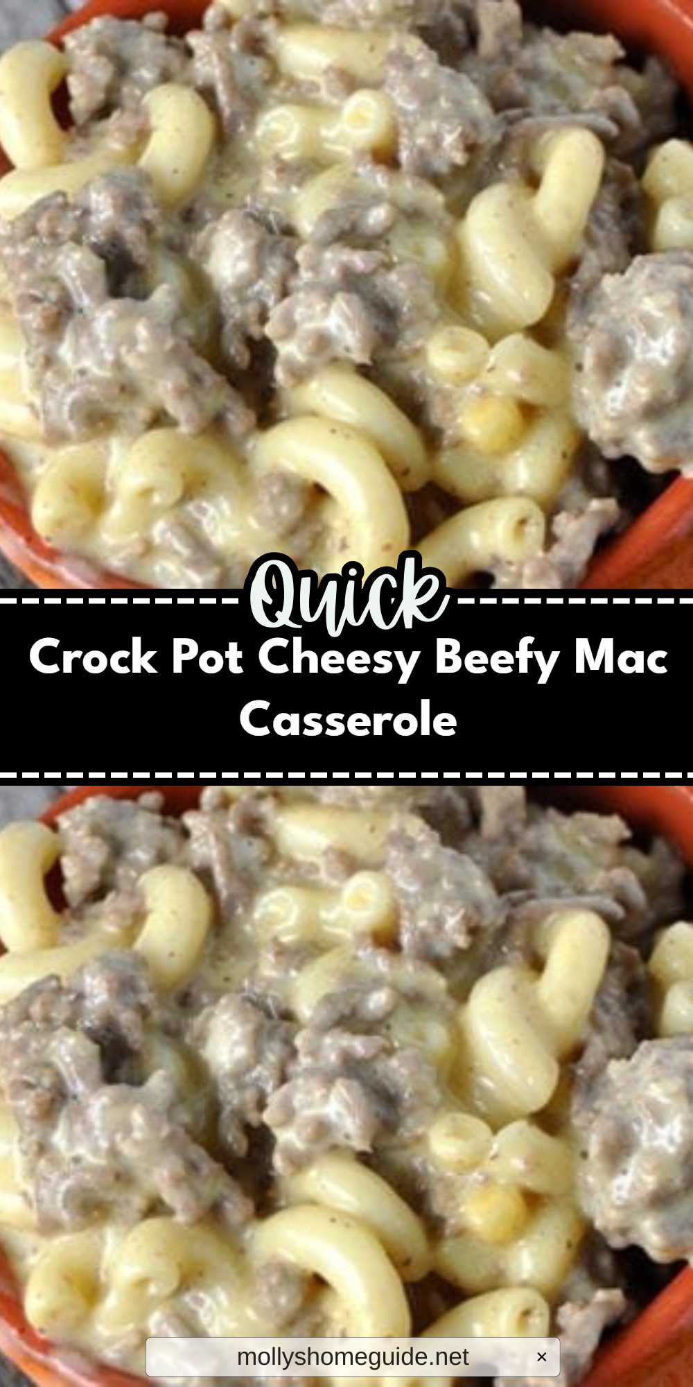 Crock Pot Cheesy Beefy Mac Casserole