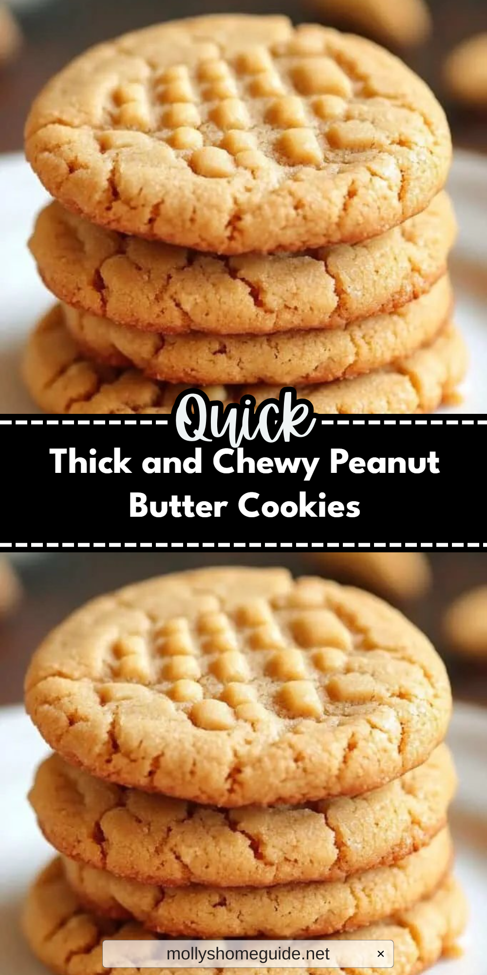 Thick and Chewy Peanut Butter Cookies