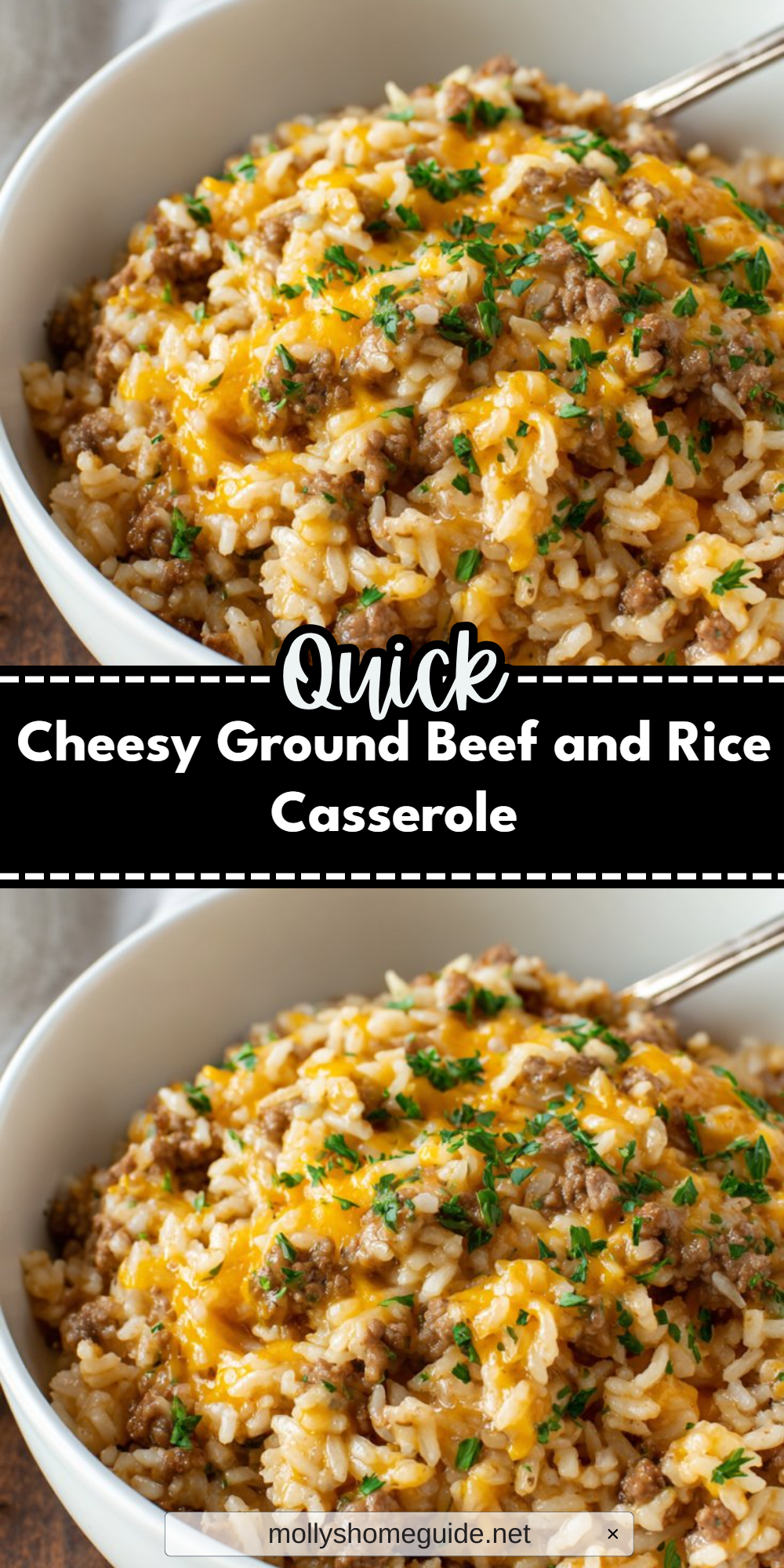 Cheesy Ground Beef and Rice Casserole