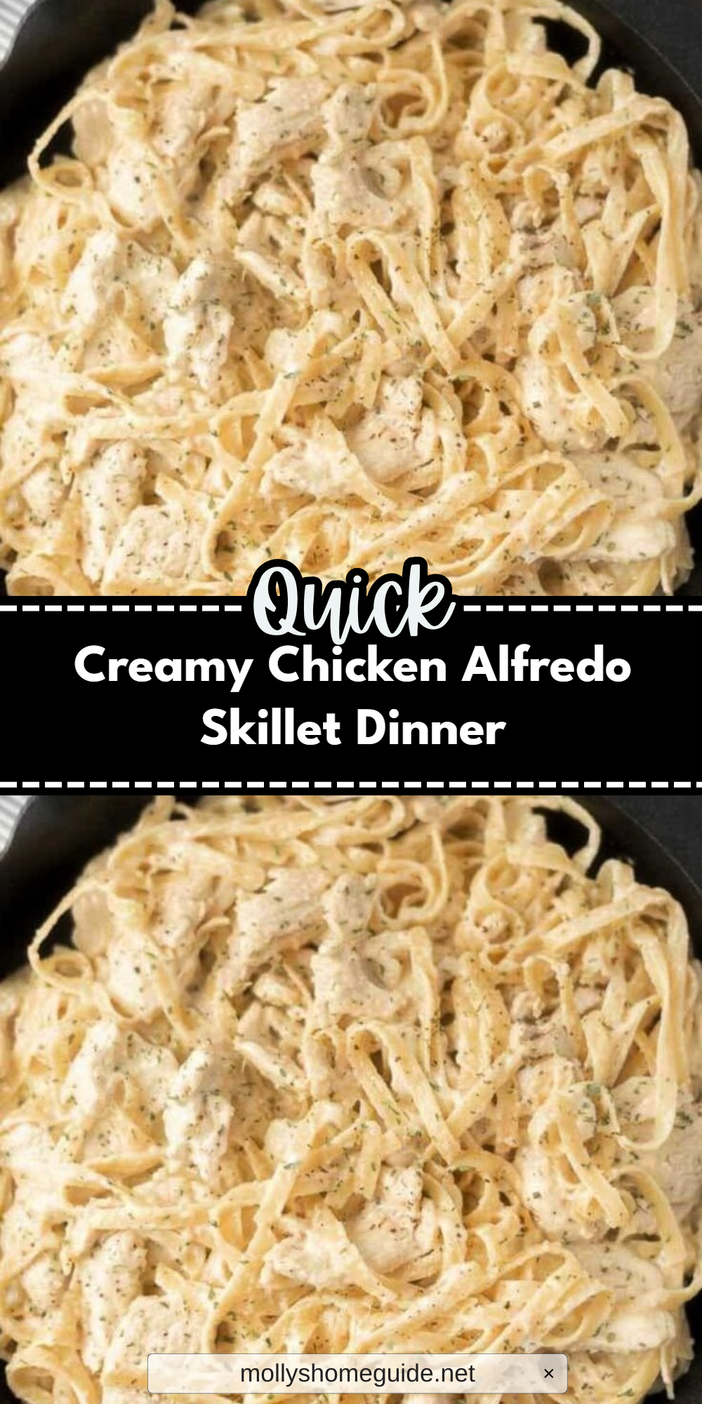 Creamy Chicken Alfredo Skillet Dinner