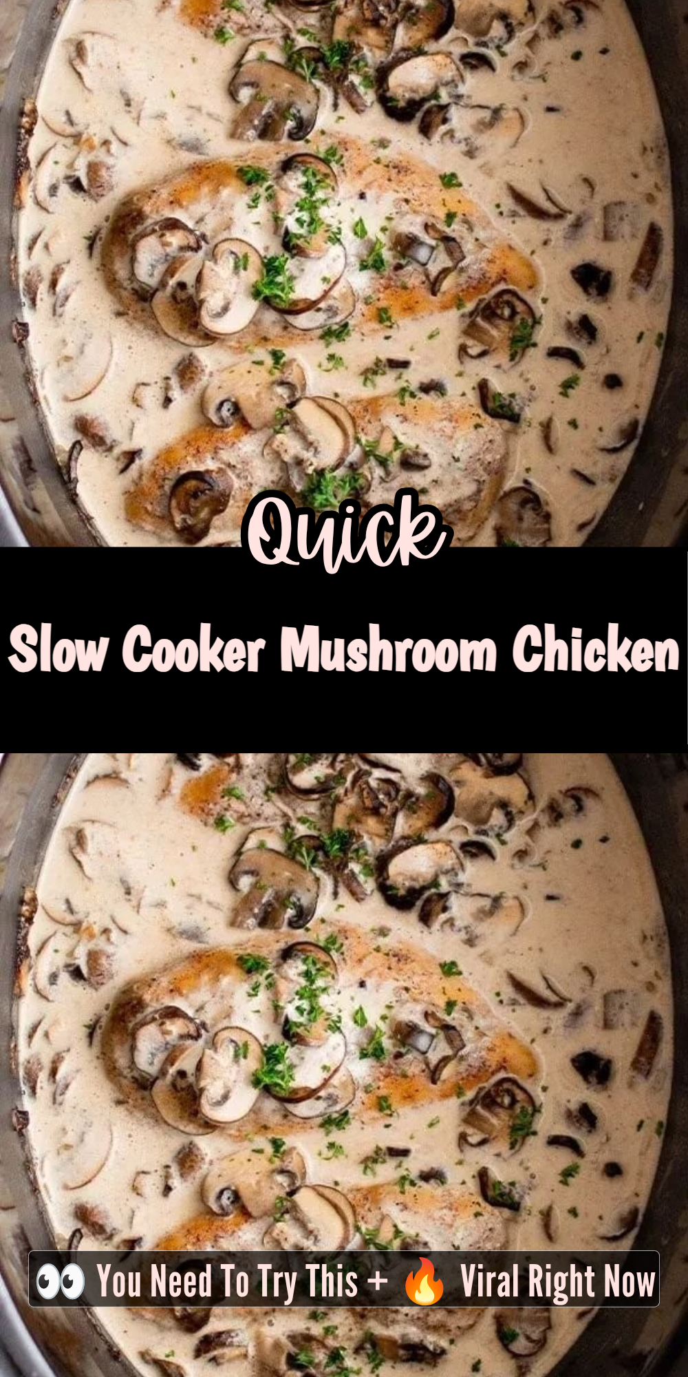 Slow Cooker Mushroom Chicken