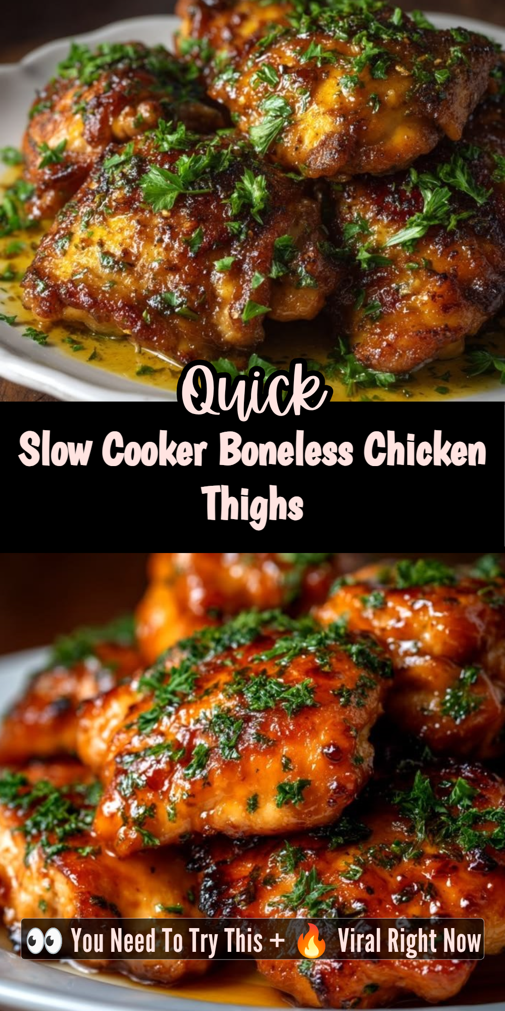 Slow Cooker Boneless Chicken Thighs