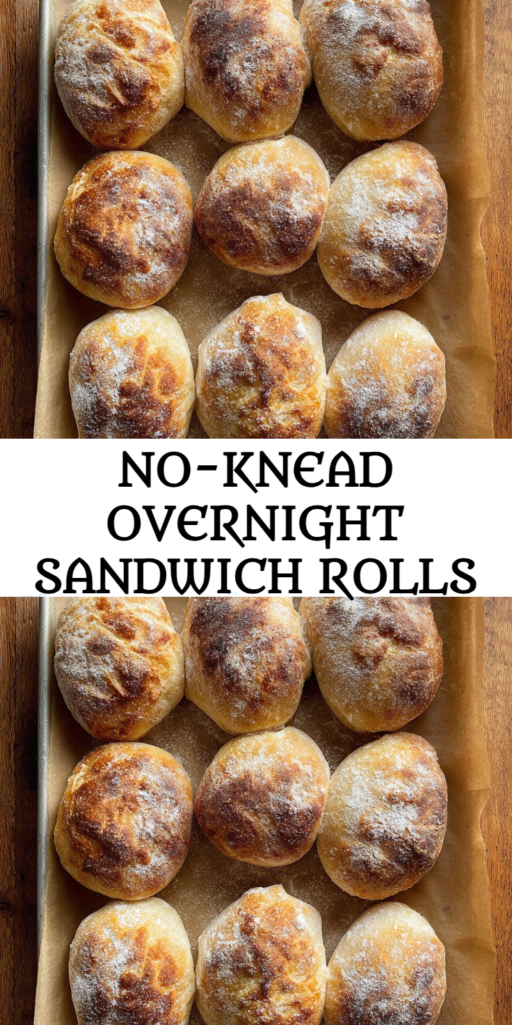 No-Knead Overnight Sandwich Rolls