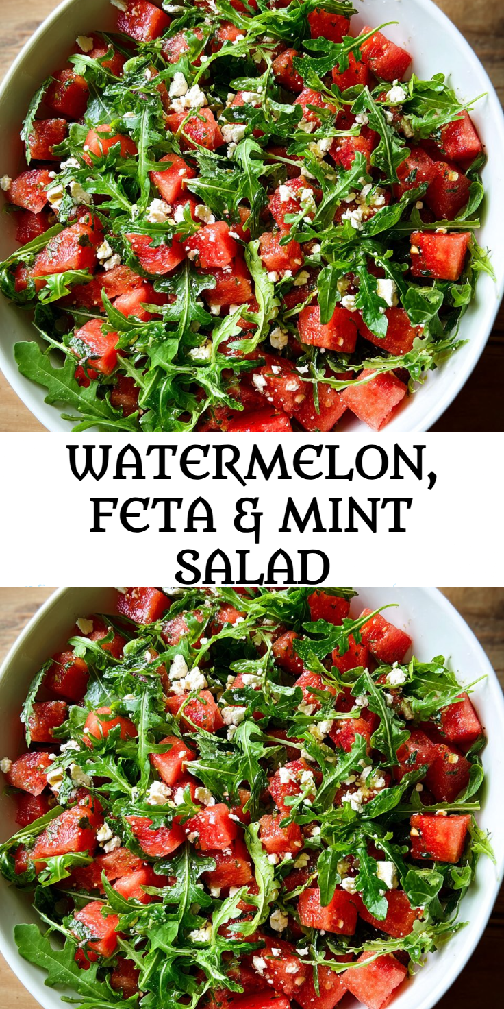 Watermelon, Feta & Mint Salad