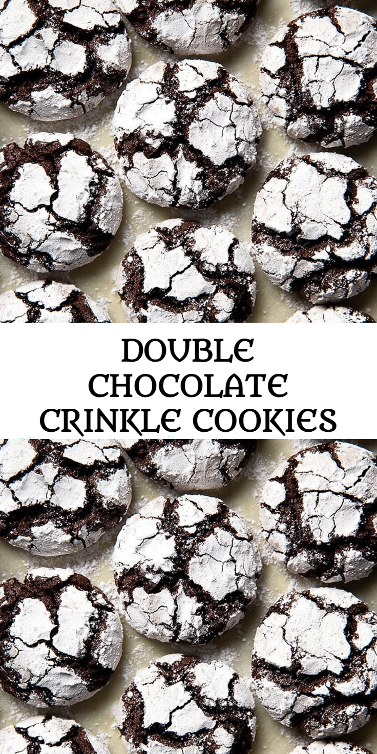 Double Chocolate Crinkle Cookies