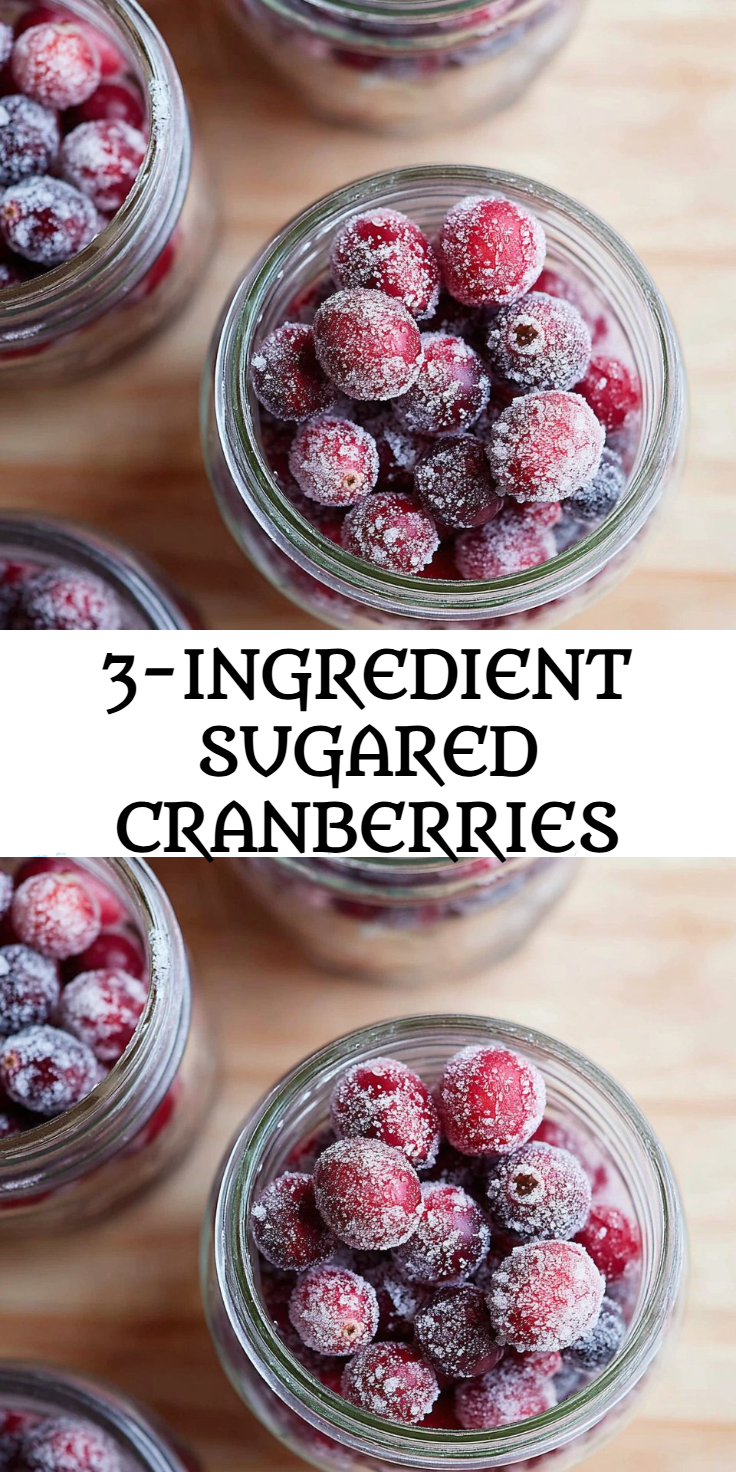3-Ingredient Sugared Cranberries