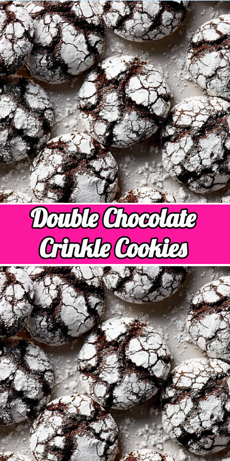 Double Chocolate Crinkle Cookies