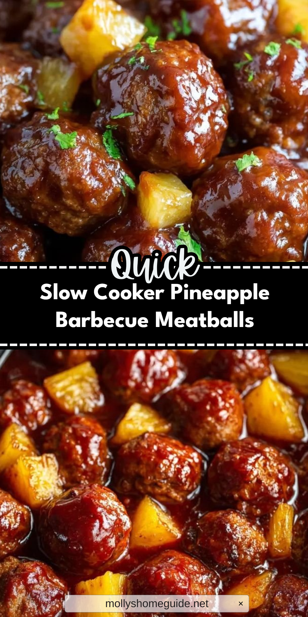Slow Cooker Pineapple Barbecue Meatballs