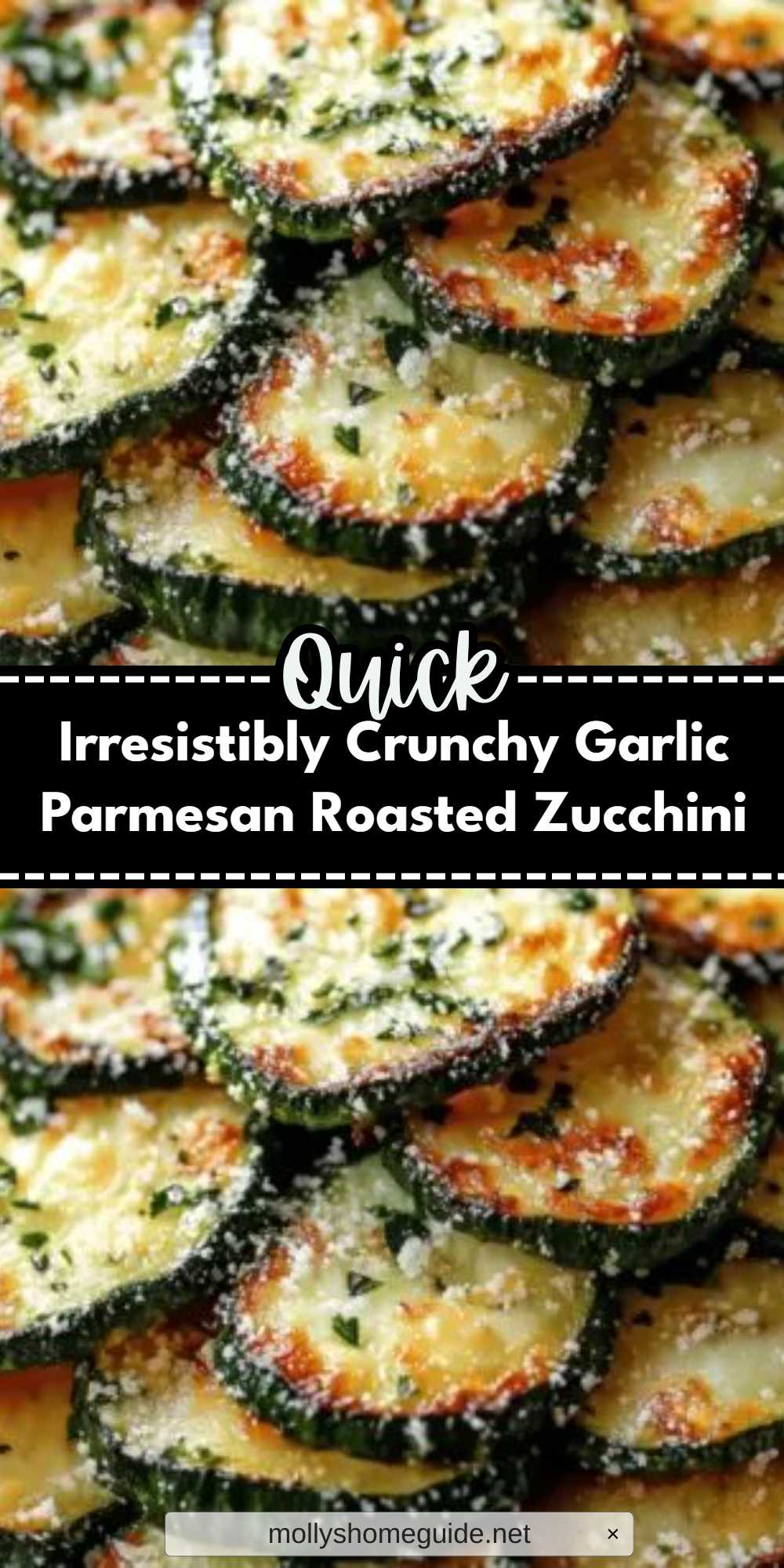 Irresistibly Crunchy Garlic Parmesan Roasted Zucchini