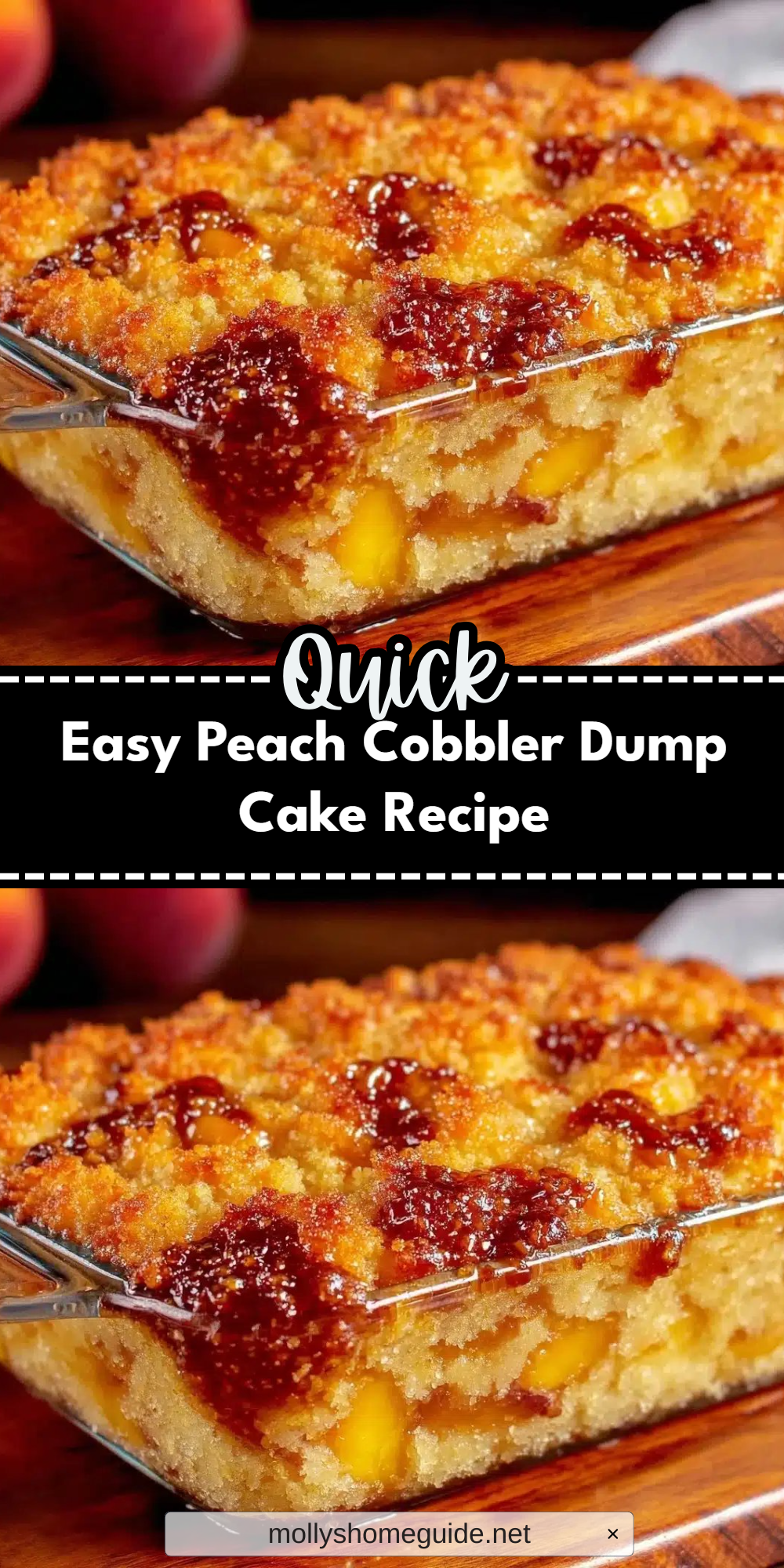 Easy Peach Cobbler Dump Cake Recipe