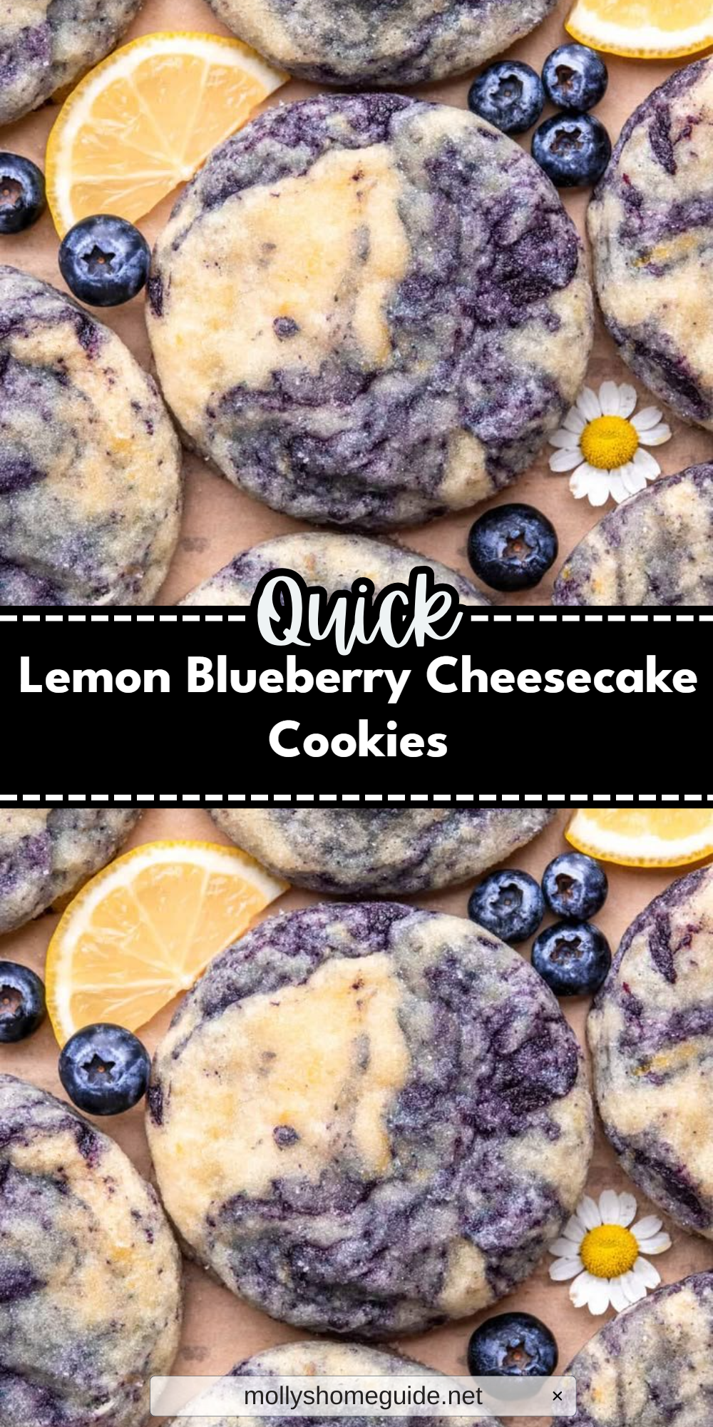 Lemon Blueberry Cheesecake Cookies