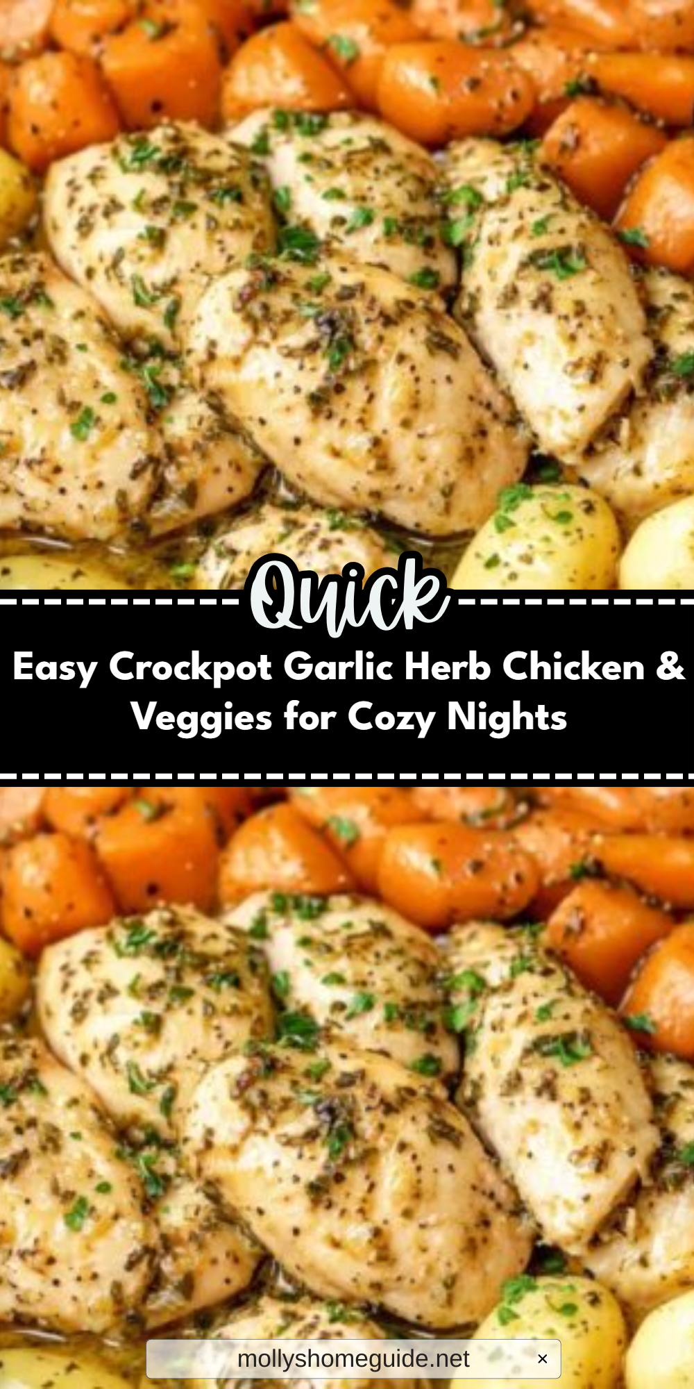 Easy Crockpot Garlic Herb Chicken & Veggies for Cozy Nights