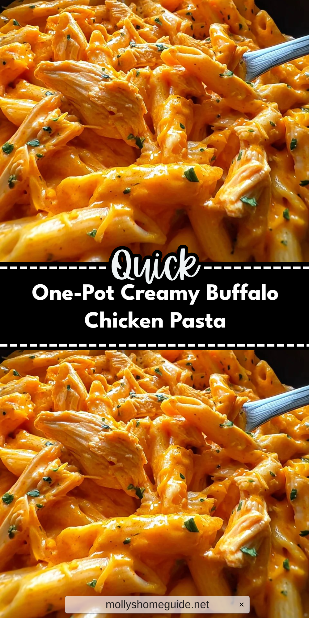 One-Pot Creamy Buffalo Chicken Pasta